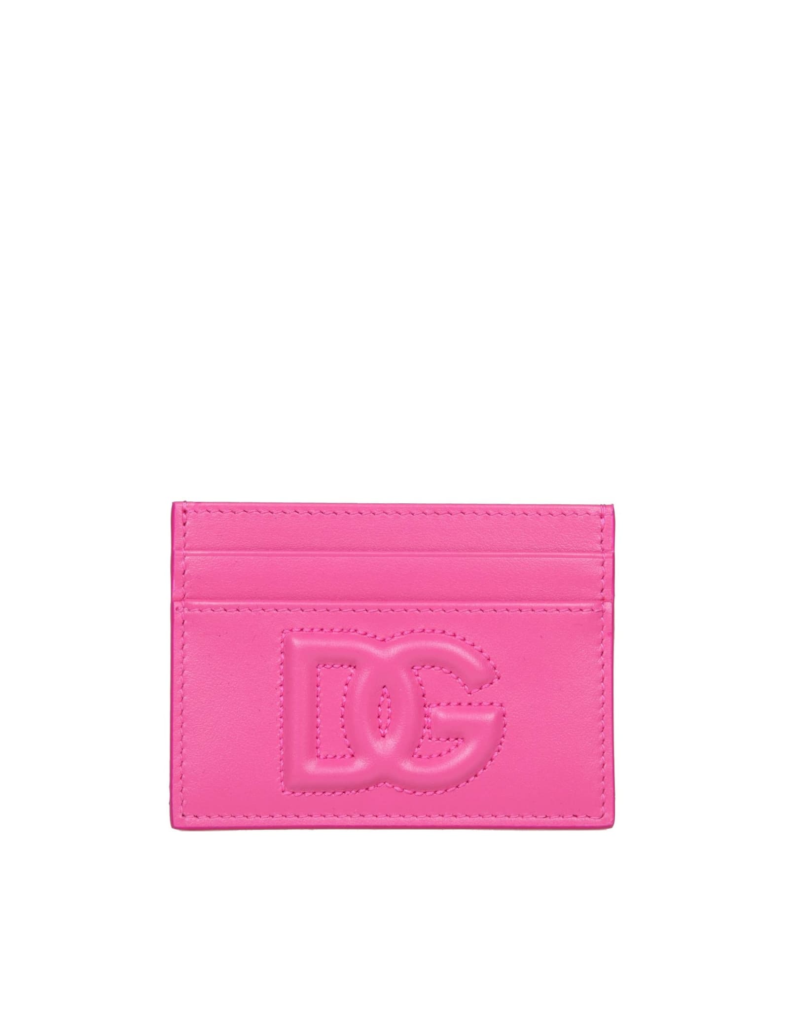 Dolce & Gabbana Leather Card Holder With Dg Logo