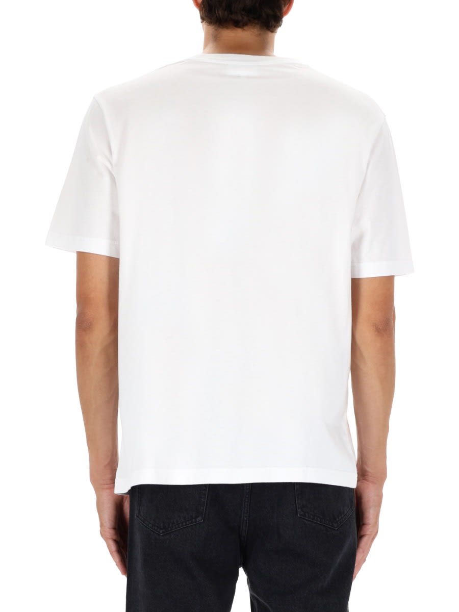 Maison Kitsuné Maison Kitsune Fox Head Patch T Shirt White In White