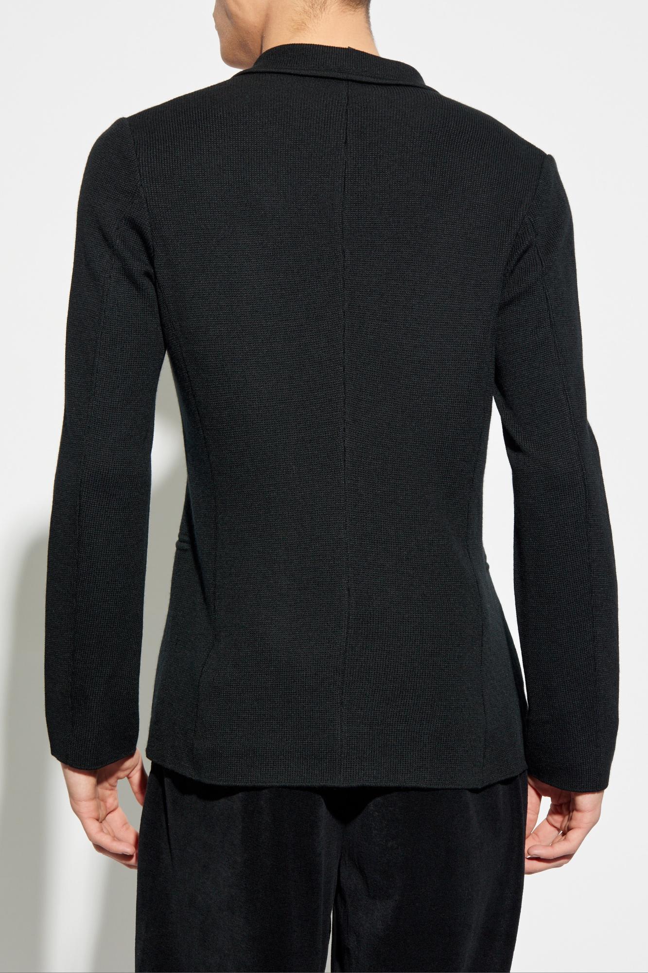 Giorgio Armani Wool Double-breasted Blazer In Uc001