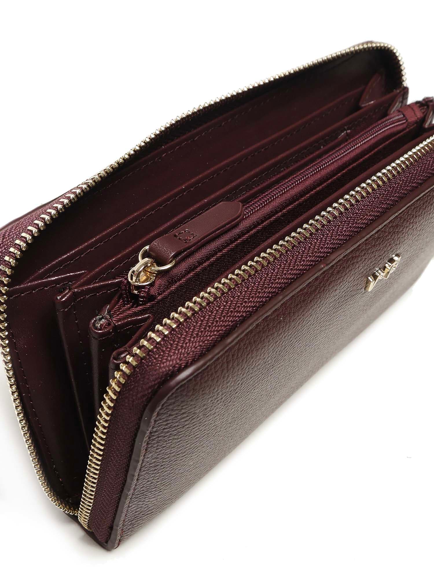 V73 Zip-around Wallet In Brown