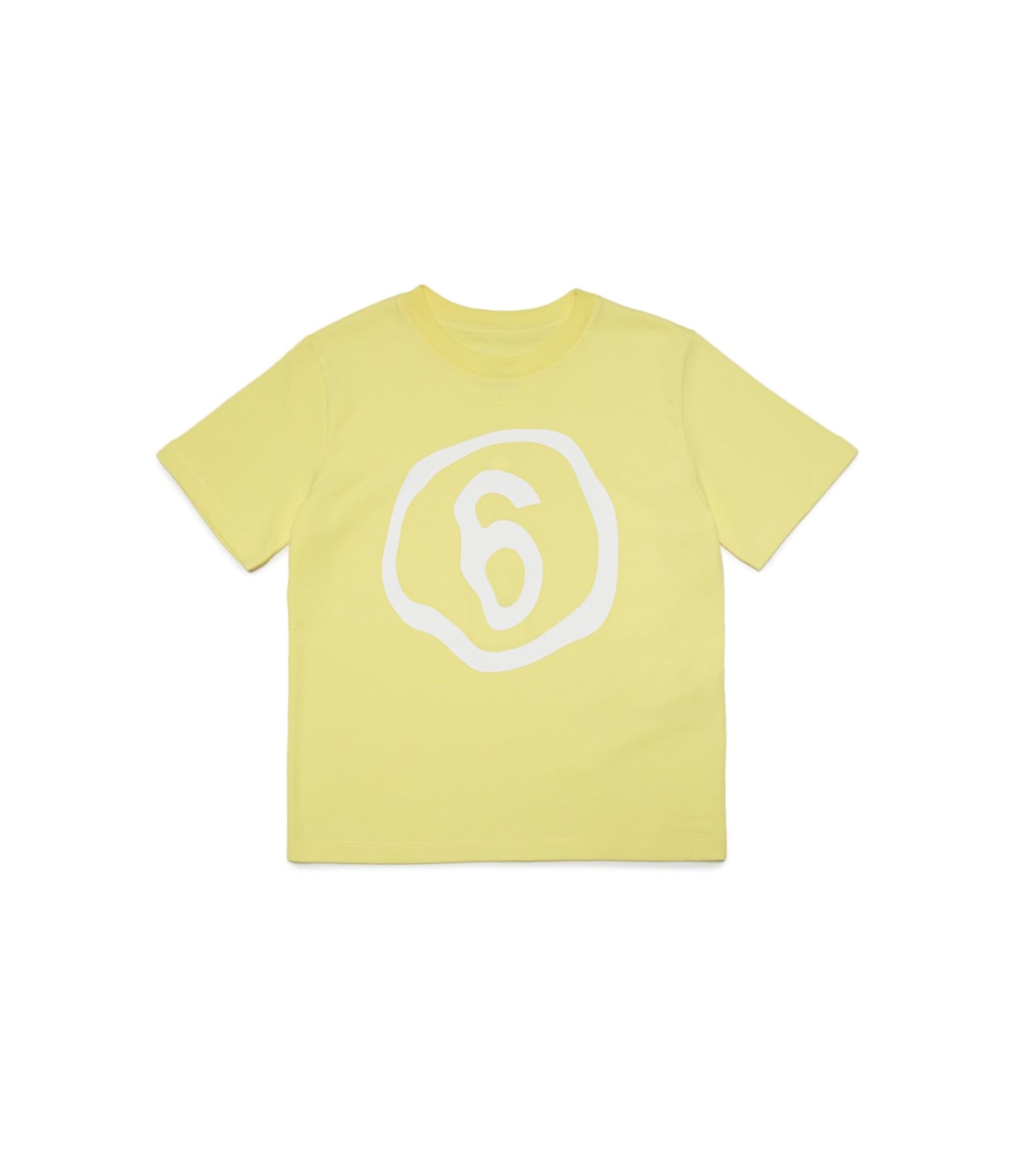 Mm6 Maison Margiela Kids' Printed T-shirt In Yellow