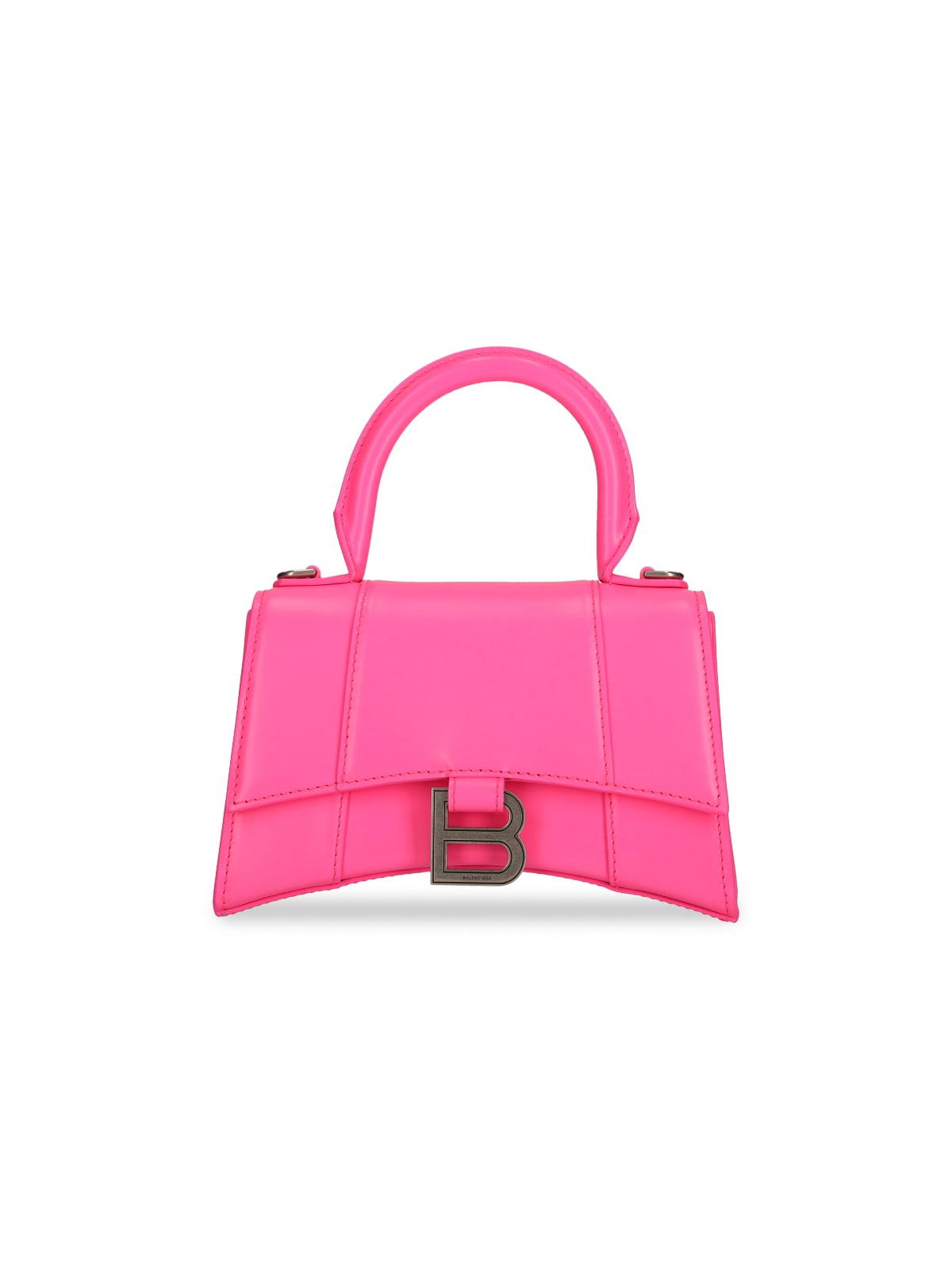 Shop Balenciaga Hourglass Xs Handbag In Fuchsia