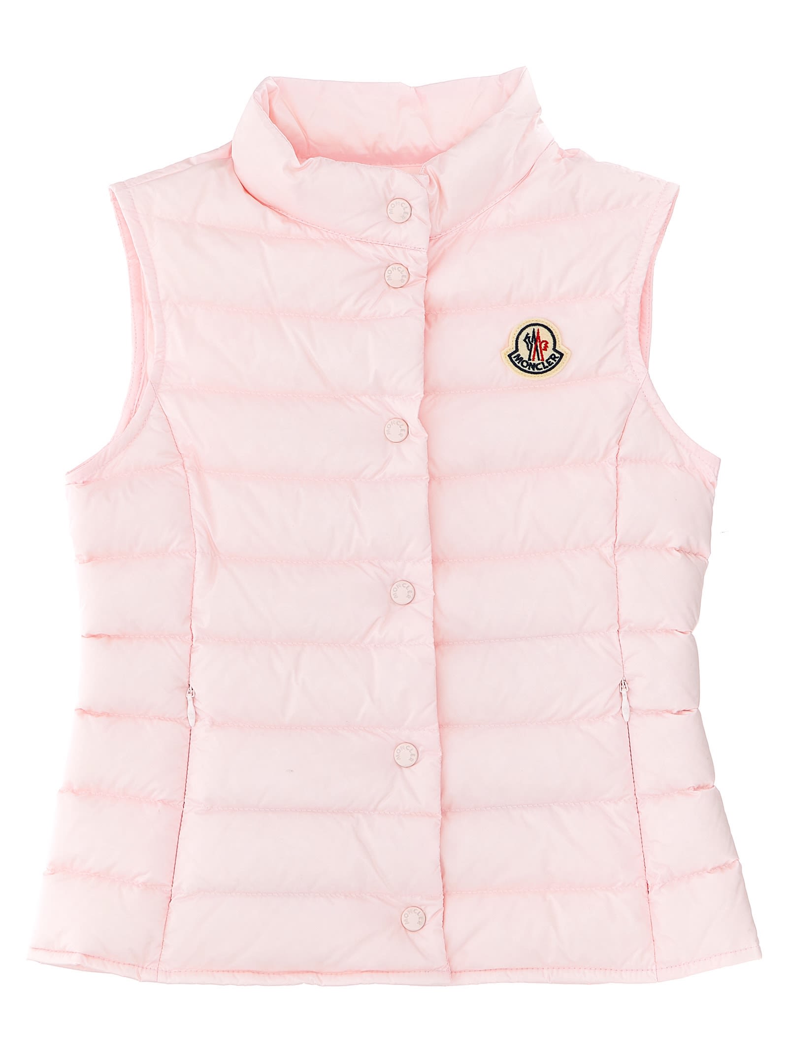 Moncler Liane Nylon Down Vest In Pink