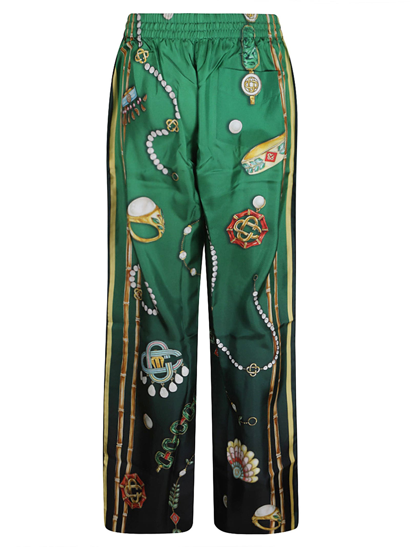Shop Casablanca Day Pajama Trousers In Green
