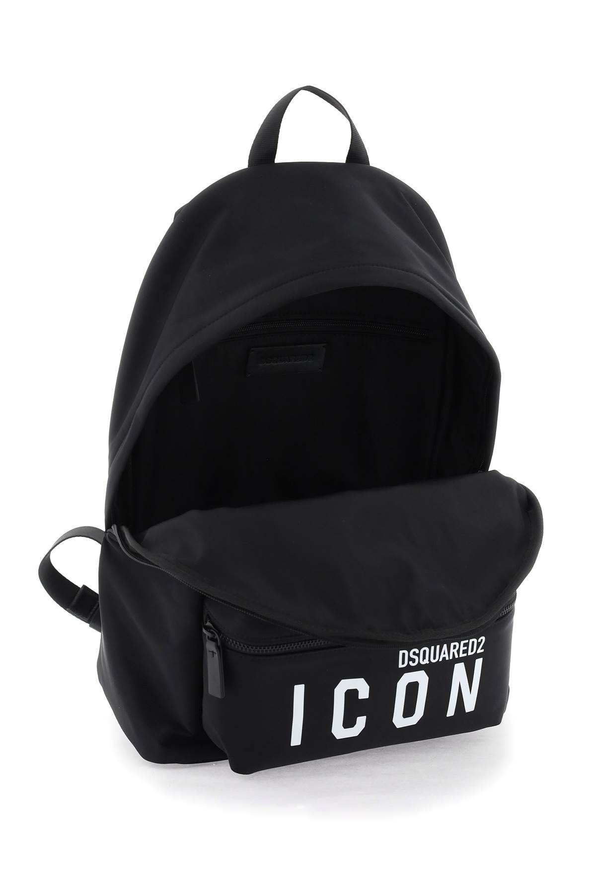 Dsquared2 Be Icon Black Backpack In Black