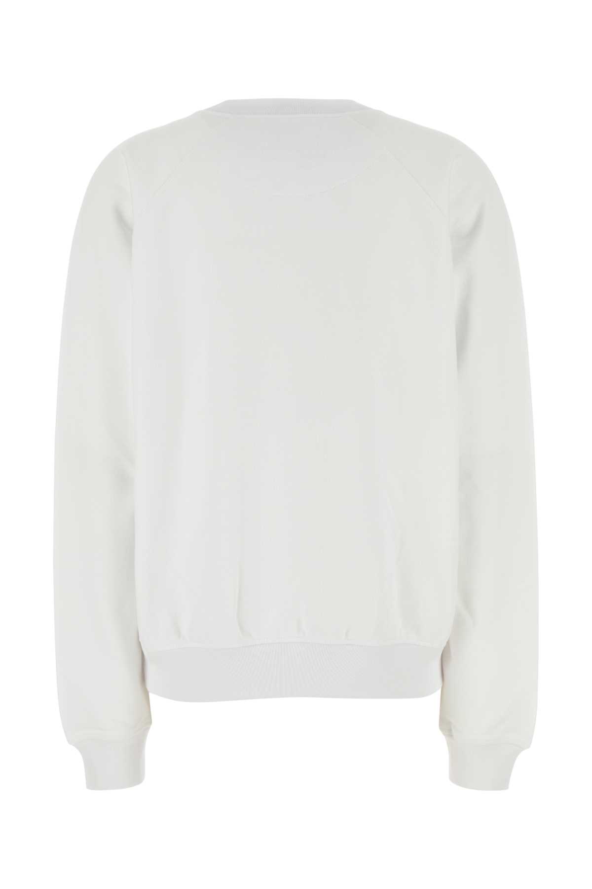 Vivienne Westwood Graphic Print Oversize Cotton Sweatshirt In White