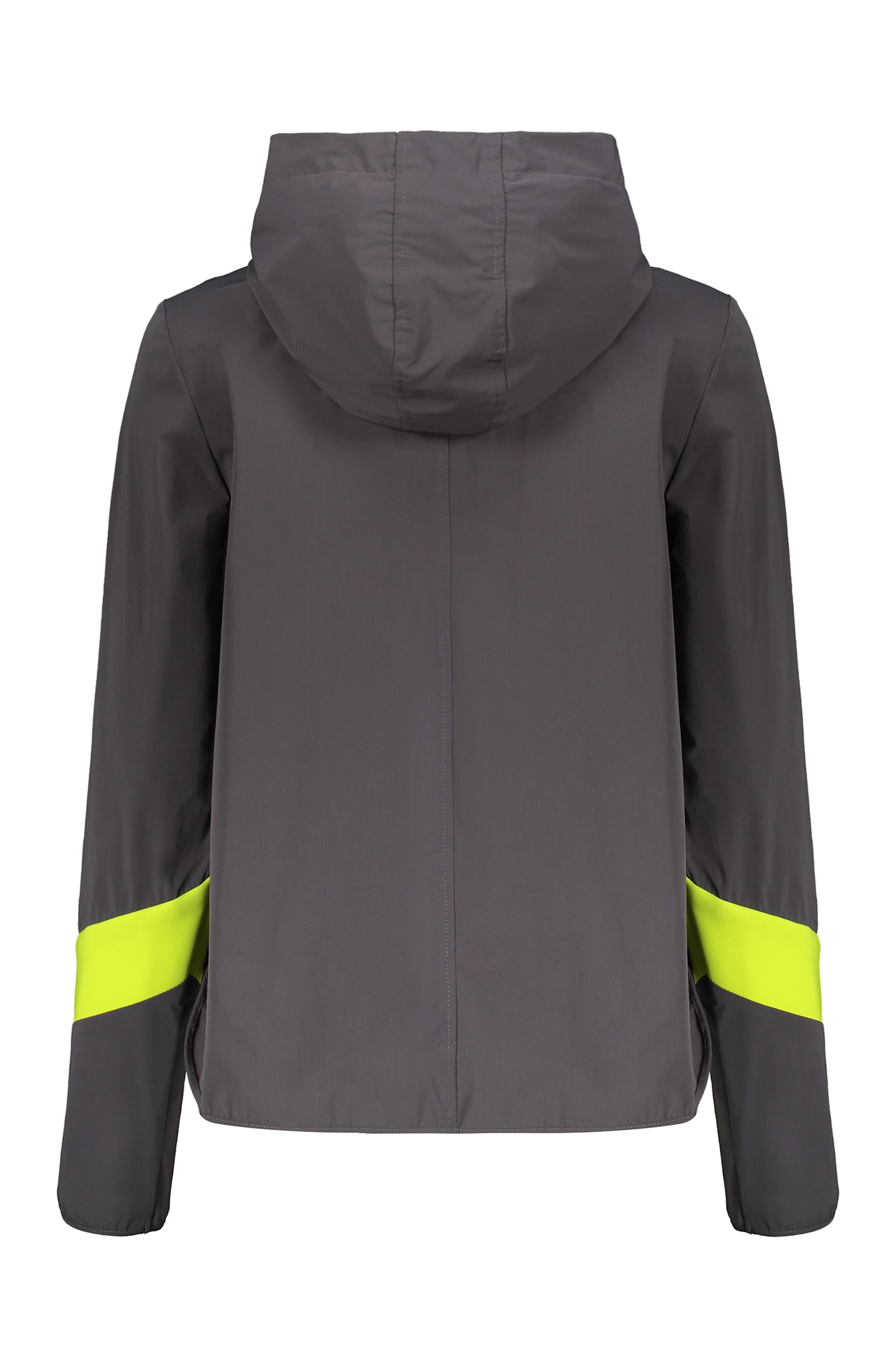 Lorena Antoniazzi Technical Fabric Hooded Jacket In Grey