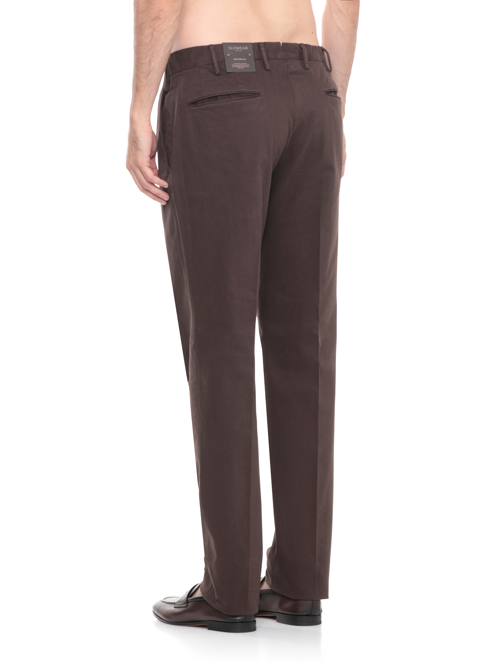 Incotex Straight-leg Brown Cotton Pants With Classic Detailing In Brown