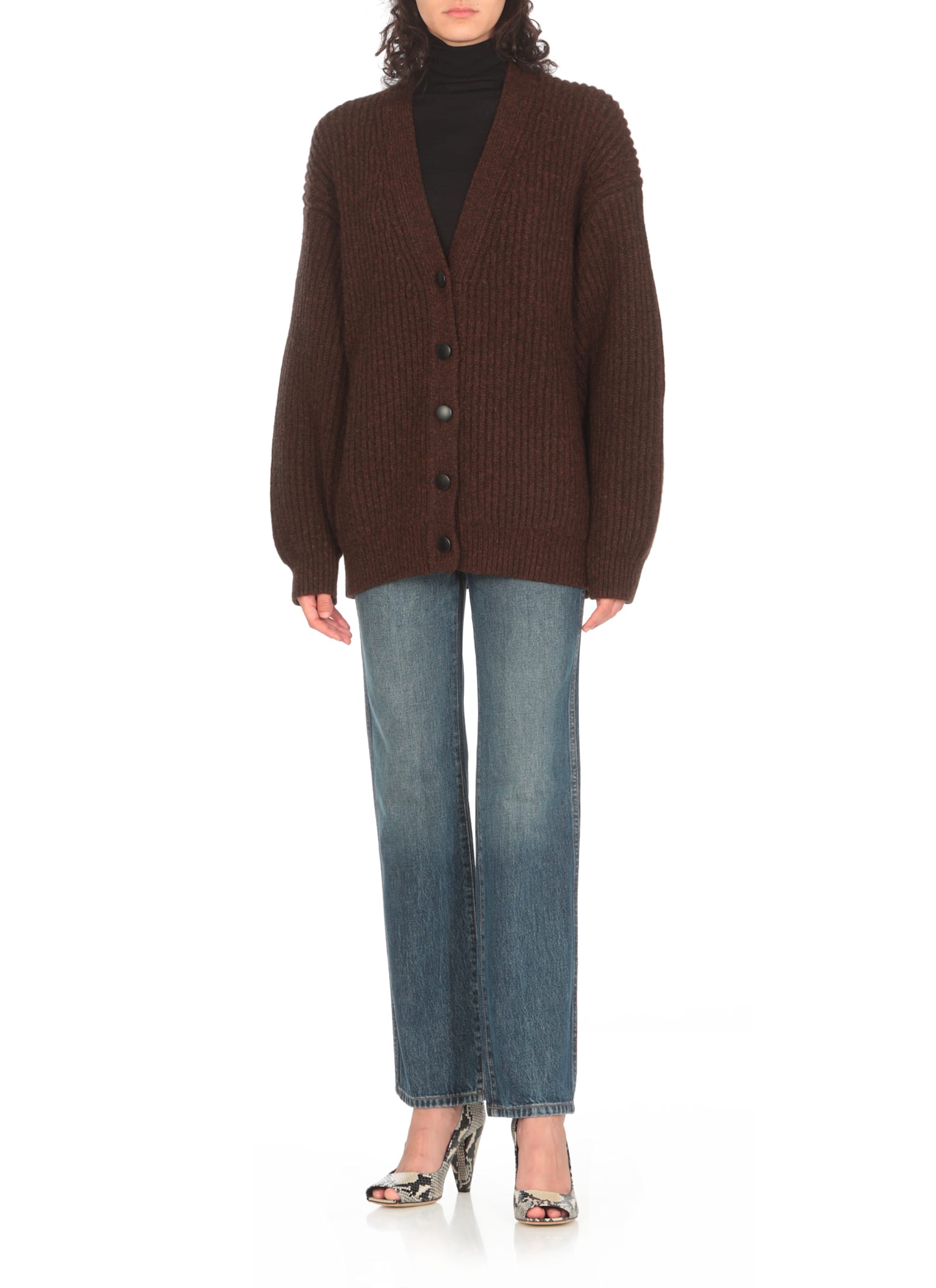 Shop Khaite Wren Cardigan In Brown