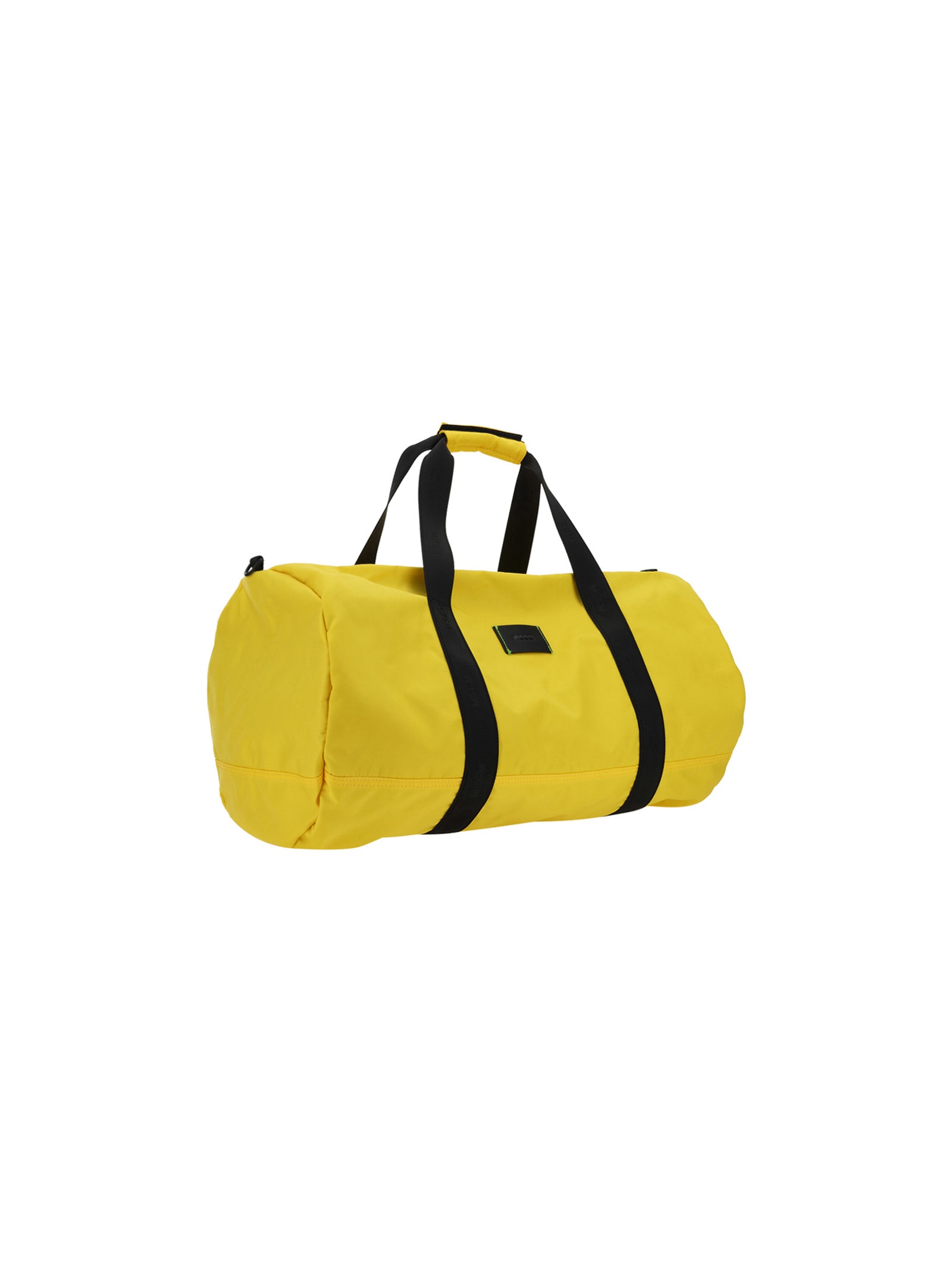 Shop Msgm Sports Duffle Bag  In Yellow