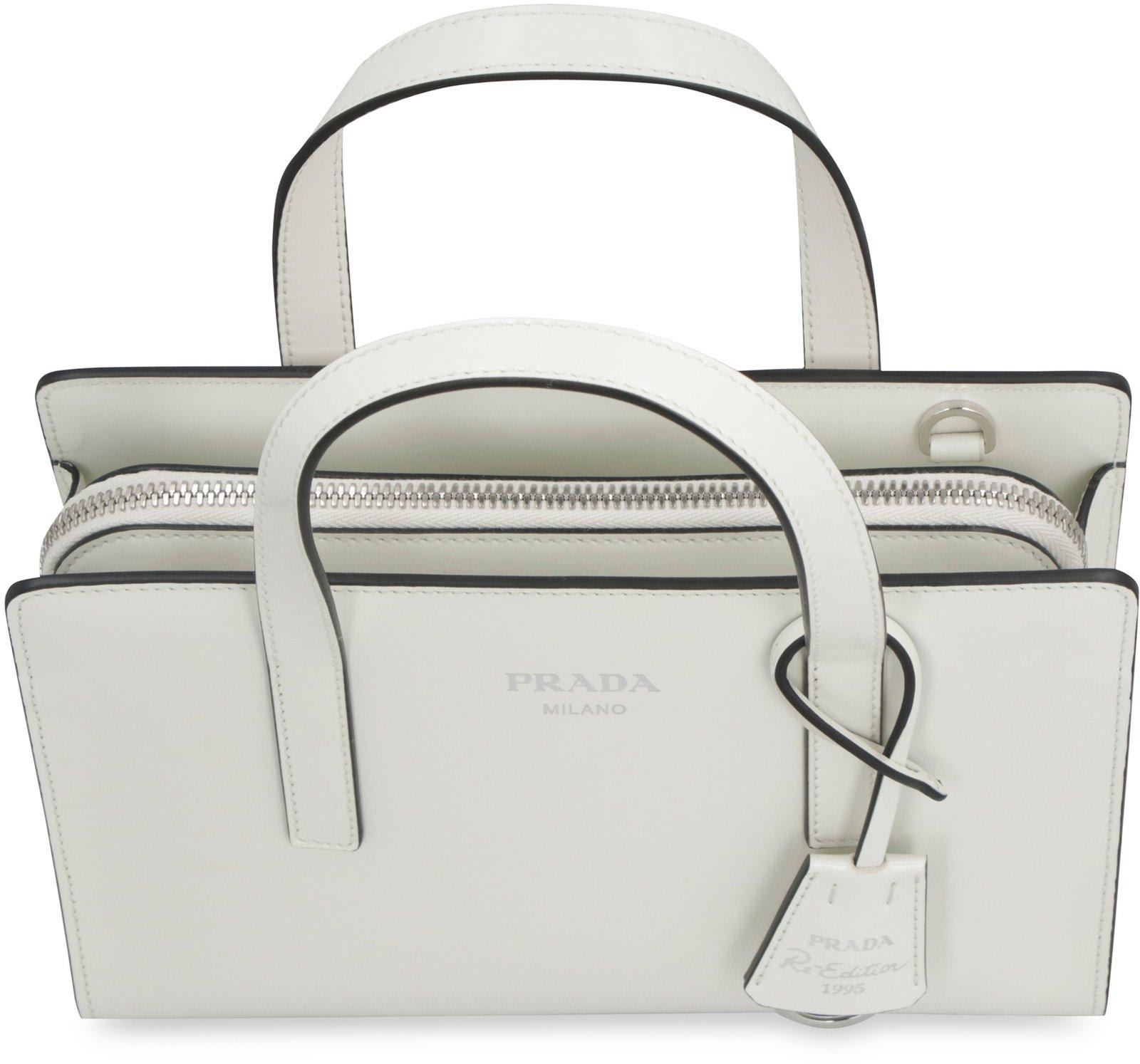 Prada Re-edition 1995 Top Handle Bag In Biancon