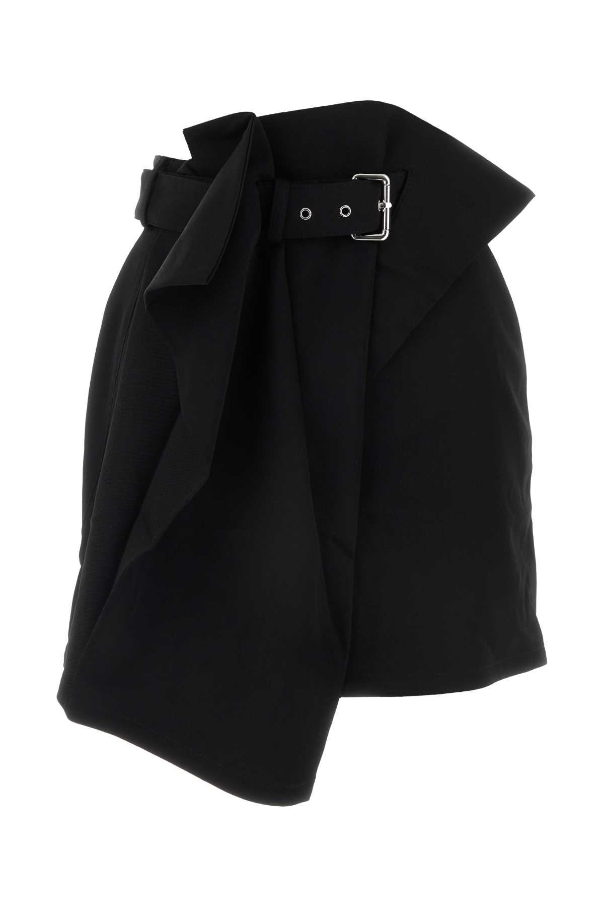 Shop Jw Anderson Black Wool Mini Skirt