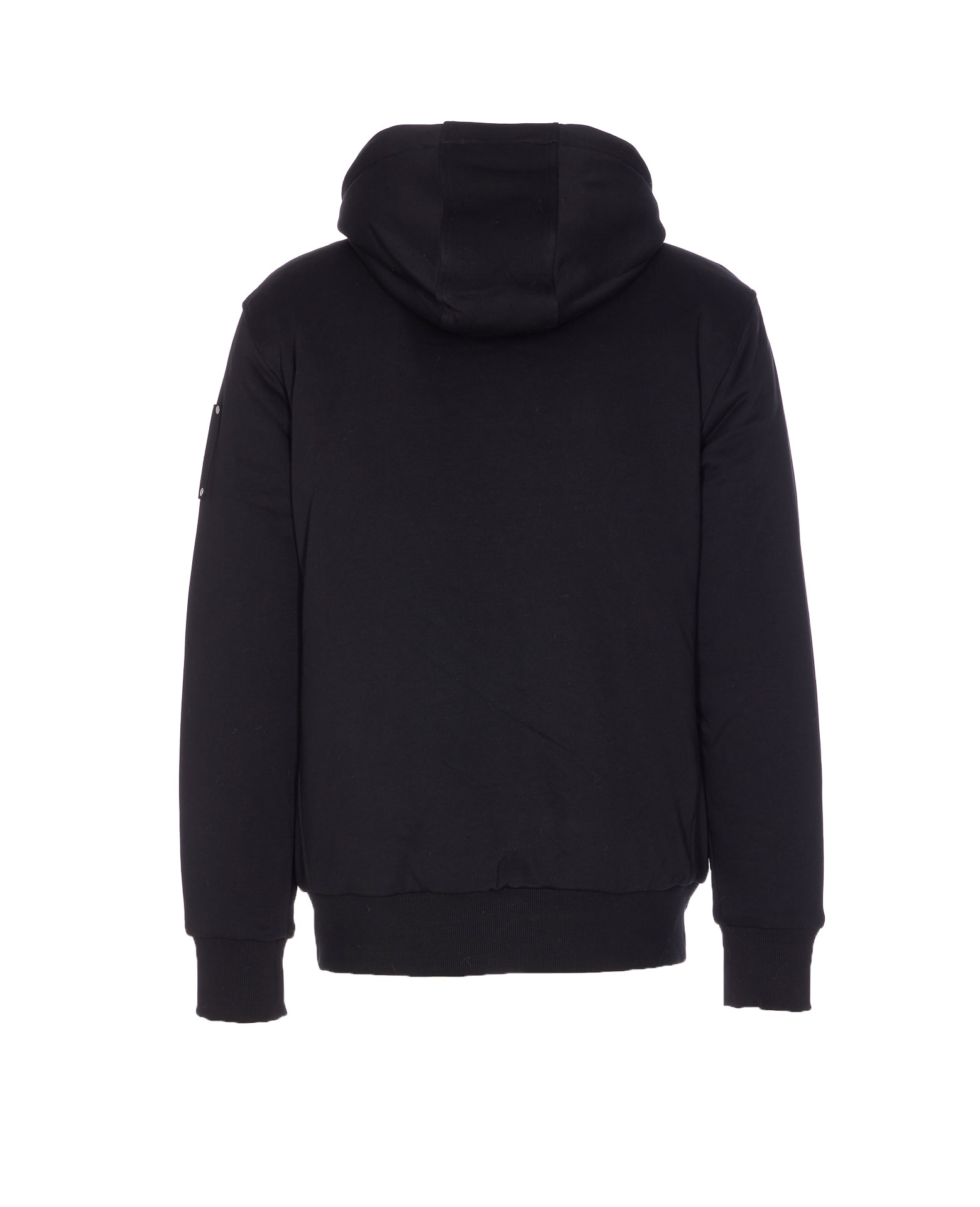 Moose Knuckles Black And White Cotton Casual Jacket In Black