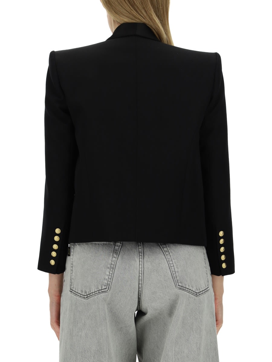 Shop Balmain Six-button Jacket In Black