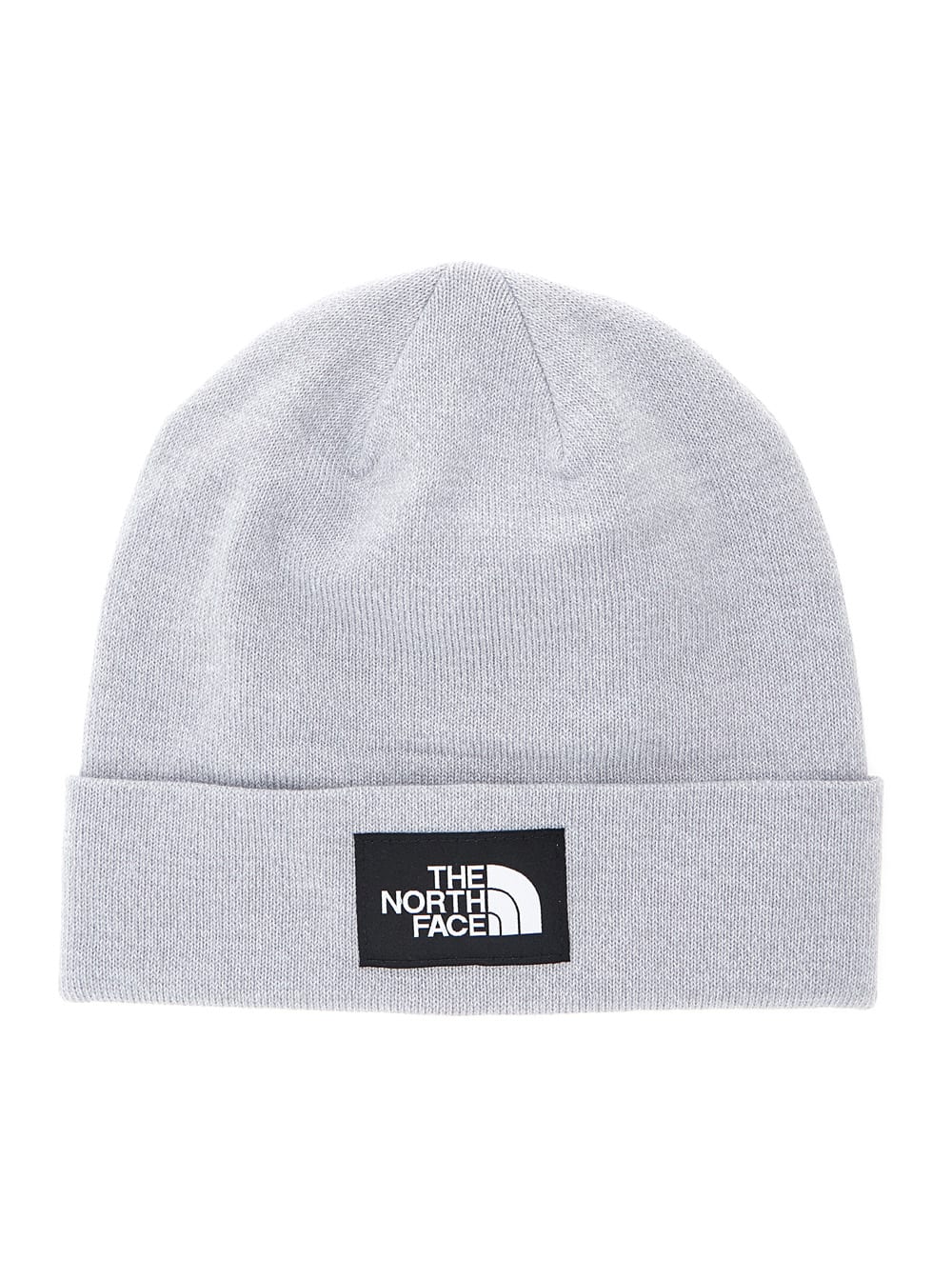 The North Face Melange Light Grey Stretch Polyester Blend Beanie Hat In Gray
