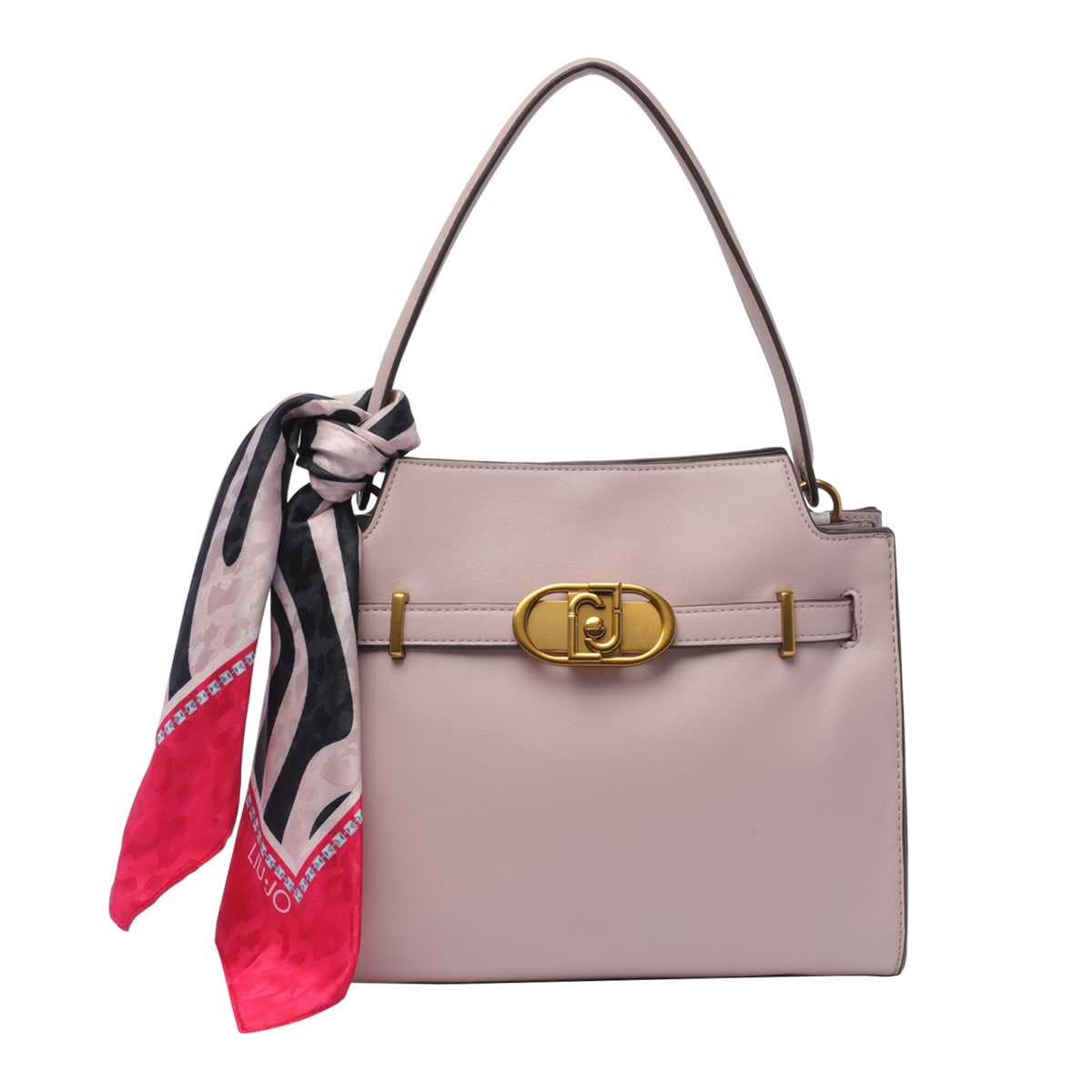 Shop Liu •jo Medium Logo Handbag In Rosa