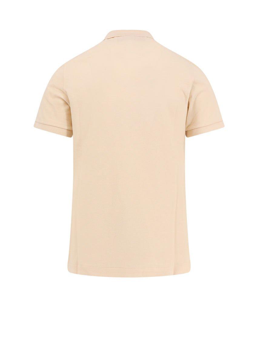 Shop Valentino Vlogo Embroidery Polo Shirt In Beige