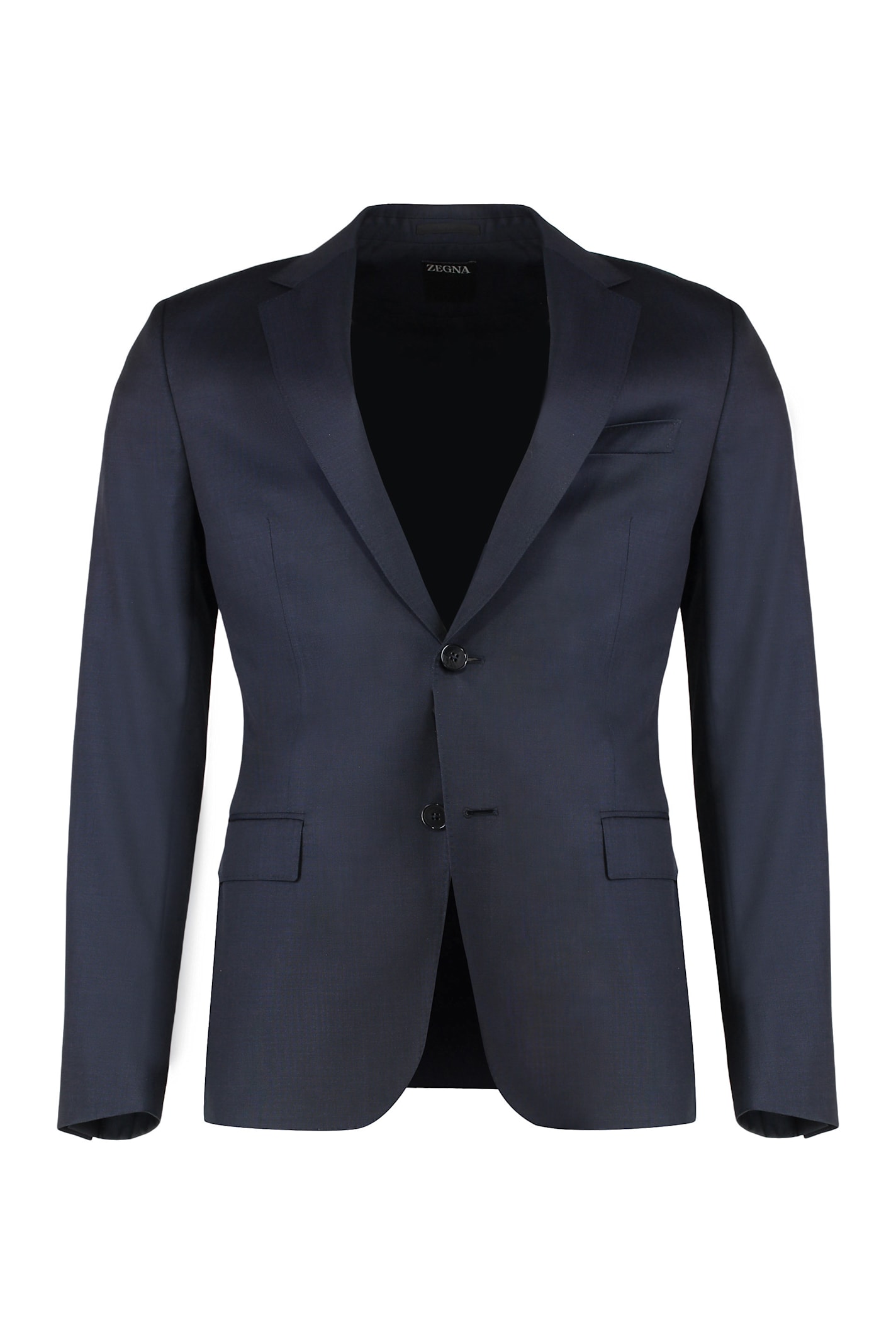 Zegna Wool Two-pieces Suit In Blue