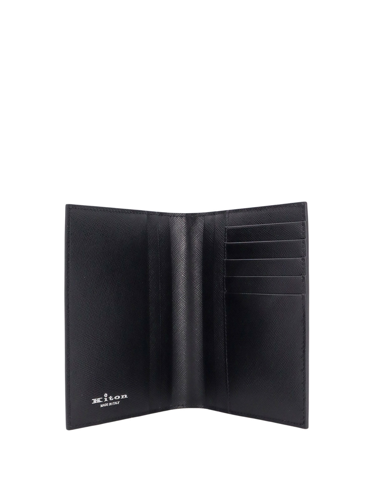 Shop Kiton Passport Holder In Black