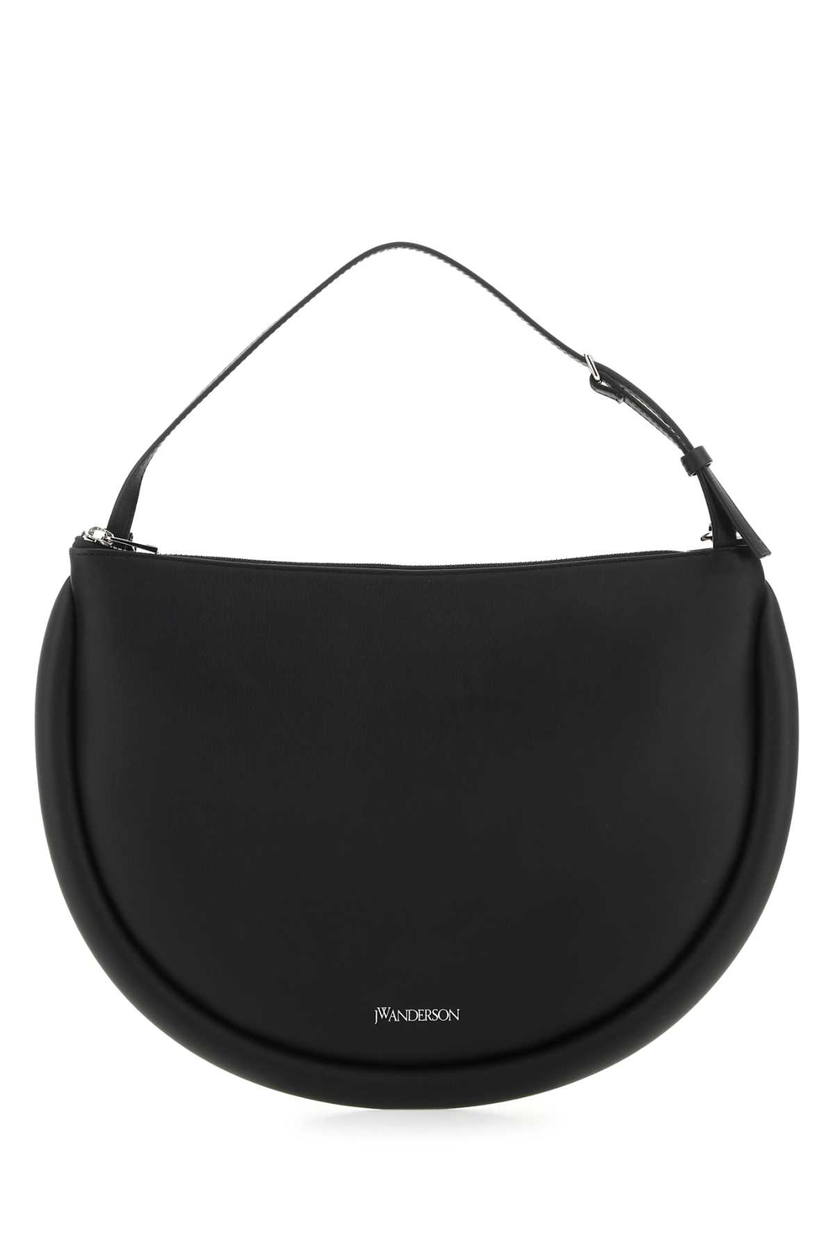 JW ANDERSON BLACK NAPPA LEATHER MEDIUM BUMPER MOON HANDBAG