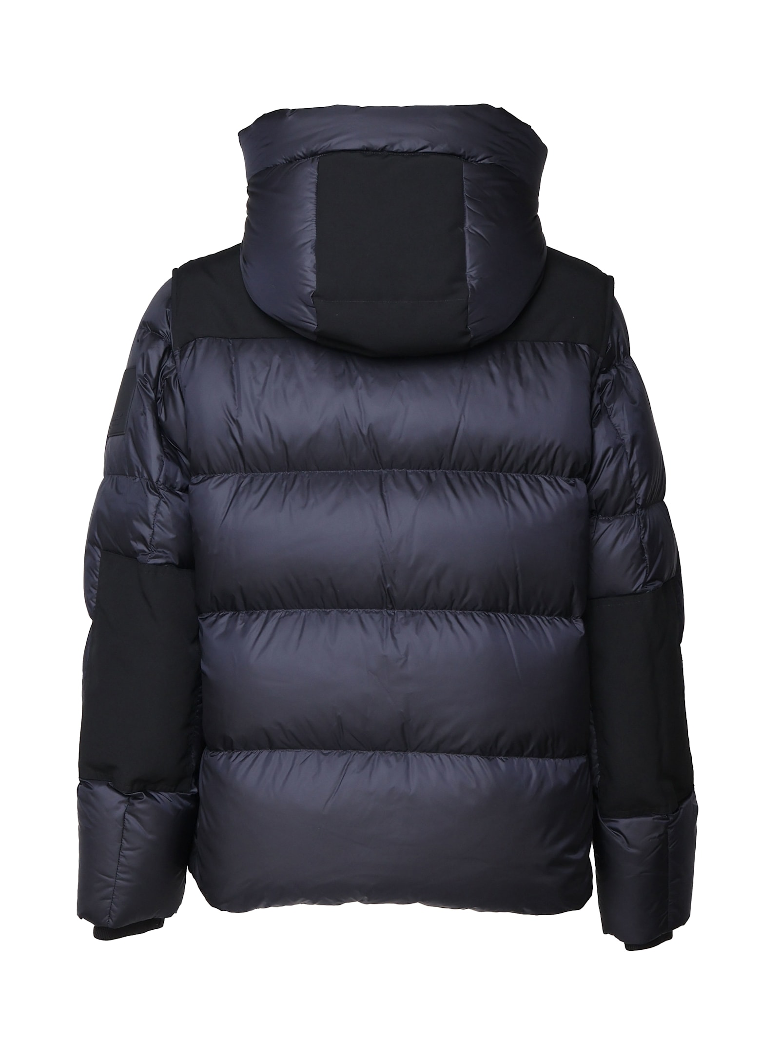 Shop Burberry Nylon Puffed Jacket In Blue