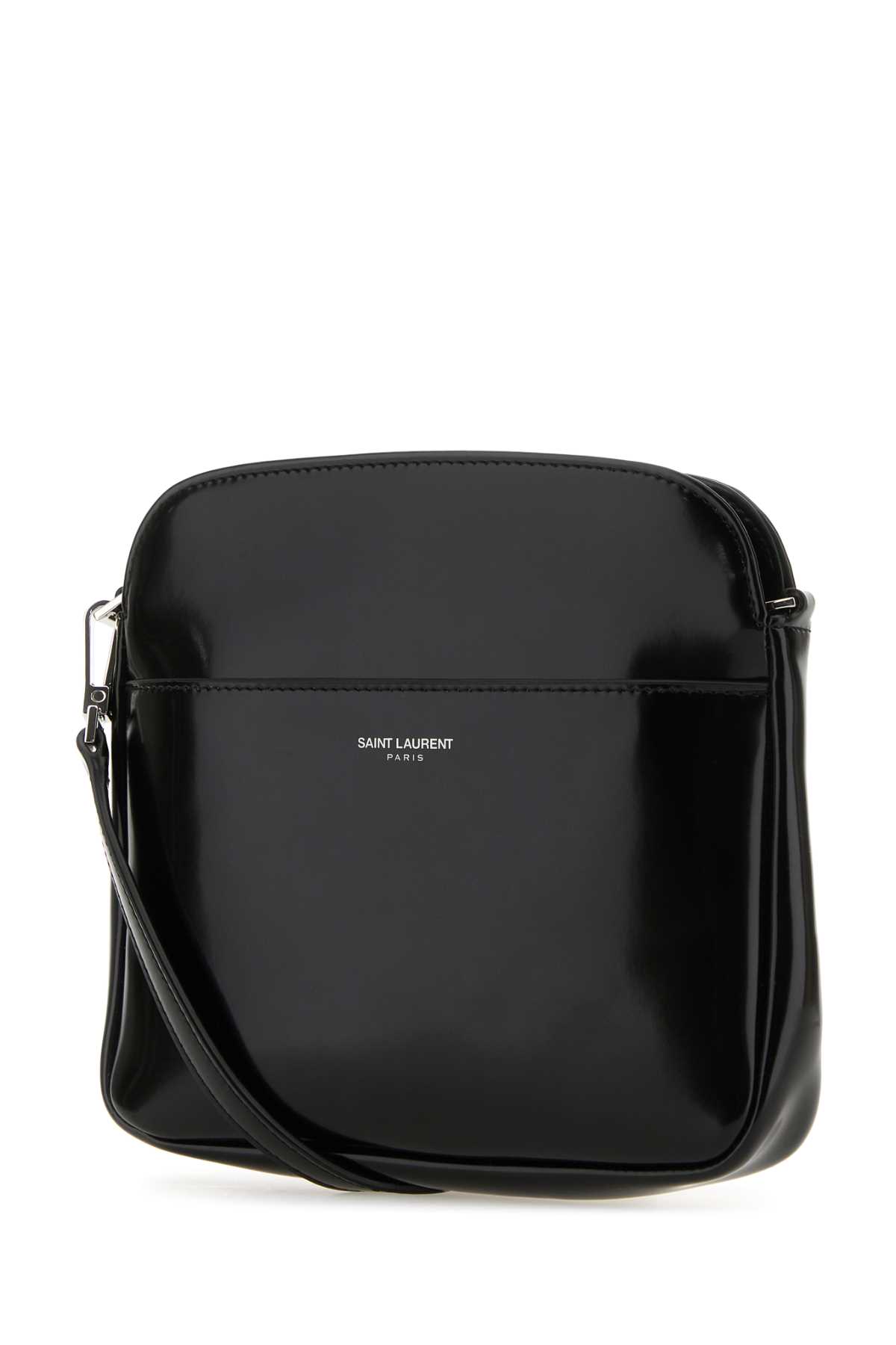 Shop Saint Laurent Black Leather  Paris Mini Crossbody Bag In Nero