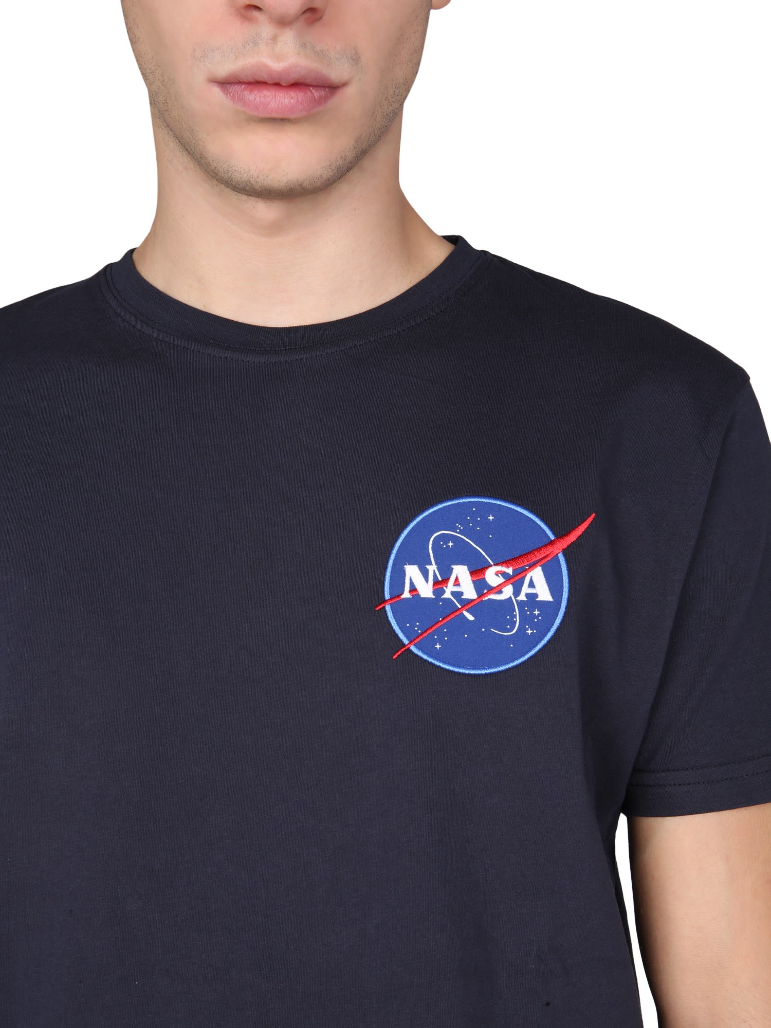 Shop Alpha Industries Space Shuttle T-shirt In Blue