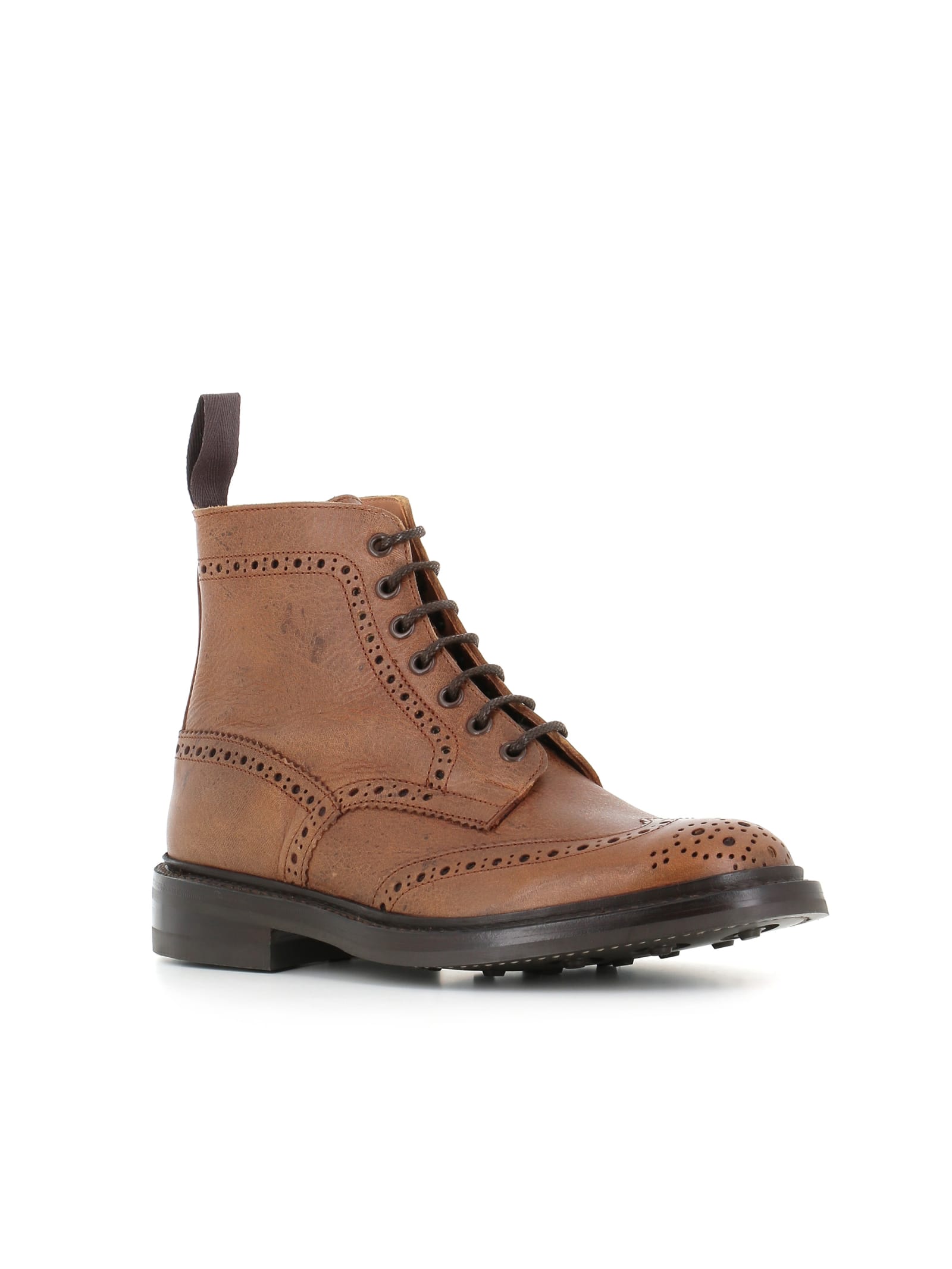 Shop Tricker's Lace-up Boot Stow In Cognac