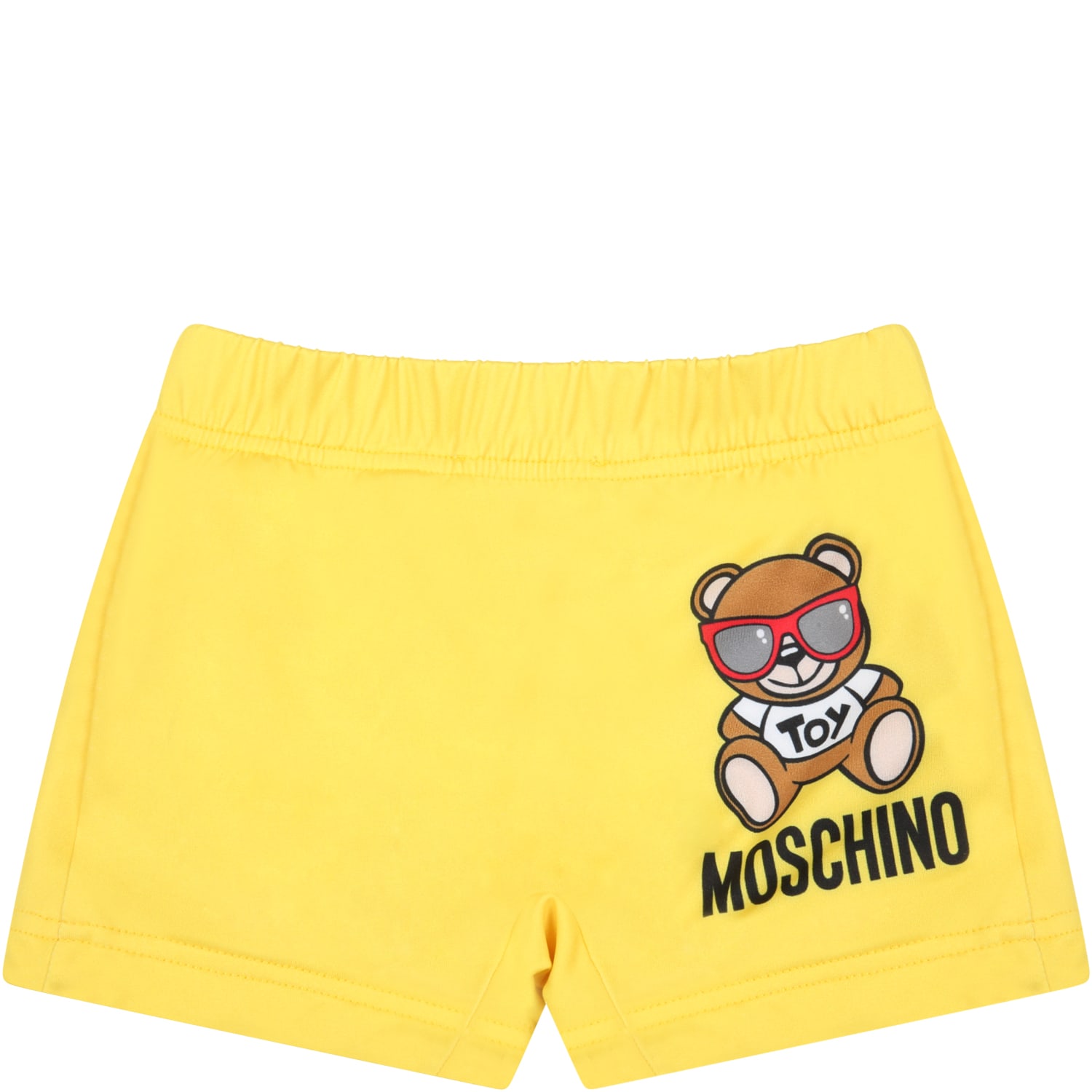 Moschino Yellow Swimsuit For Baby Boy With Teddy Bear