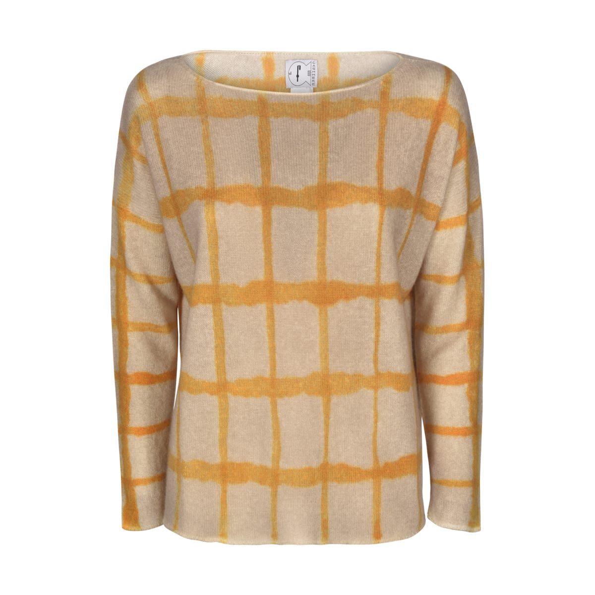f cashmere Check Patterned Sweater