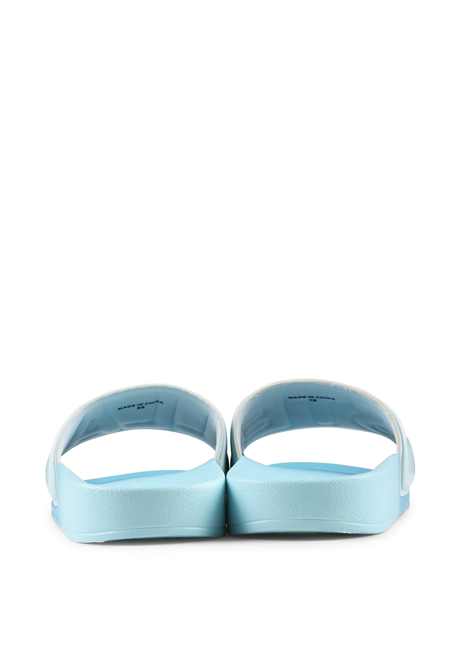 Stella Mccartney Light Blue Slippers For Boy With Logo In Light Blue