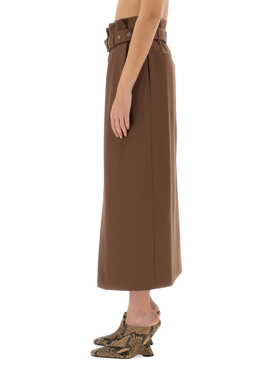 Shop Dries Van Noten Wool Skirt With Belt