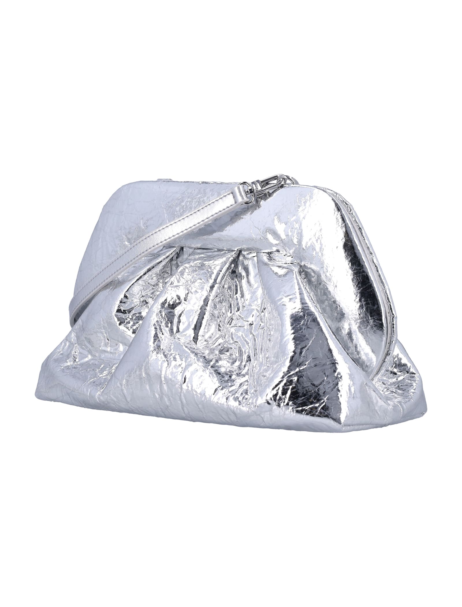 Themoirè Tia Pineapple Clutch In Silver