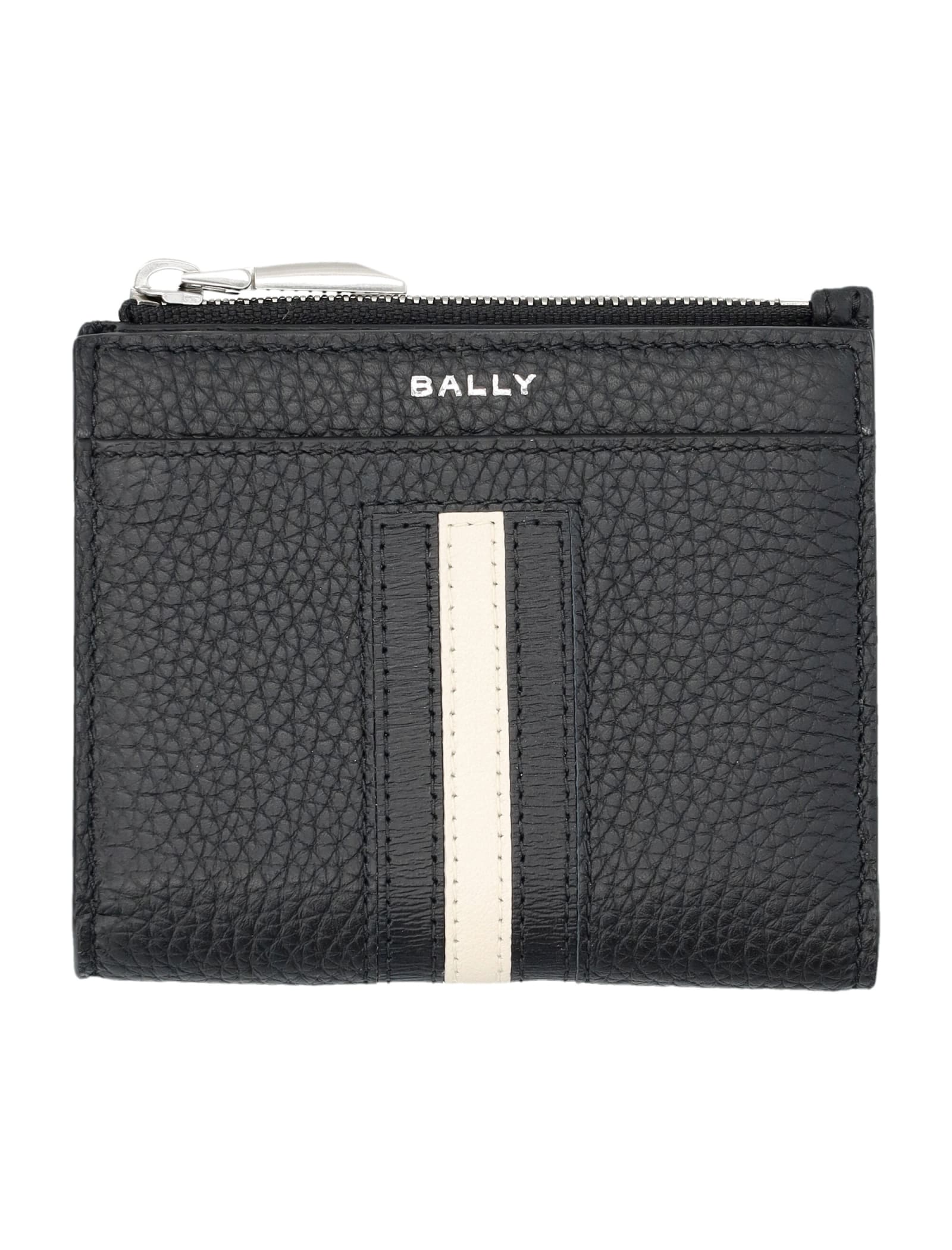 Shop Bally Ribbon Wallet In Black+palladio