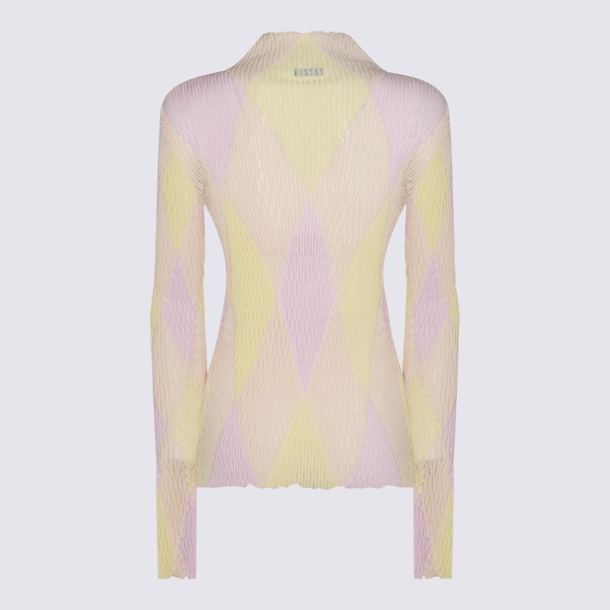 Shop Burberry Multicolor Cotton Knitwear In Cameo Ip Pattern