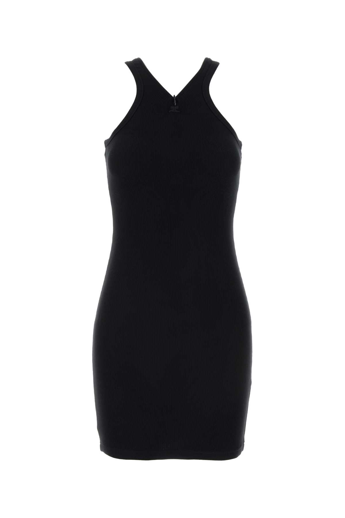 Courrèges Black Stretch Cotton Dress