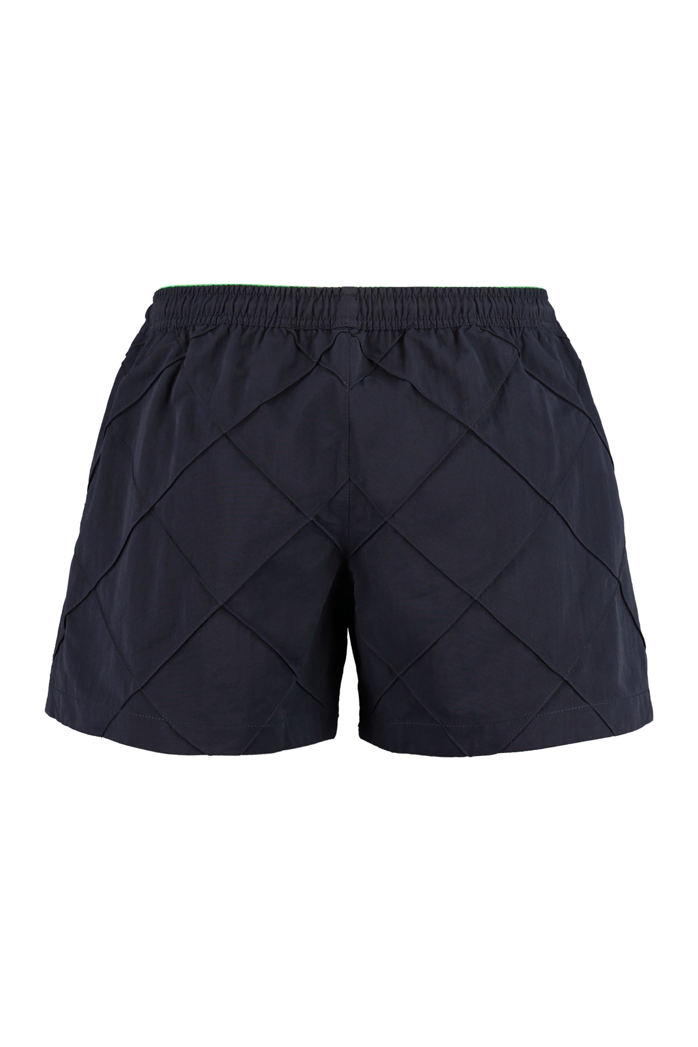 Bottega Veneta Blue Swim Trunks With Intreccio Motif In Nylon Man In Blue