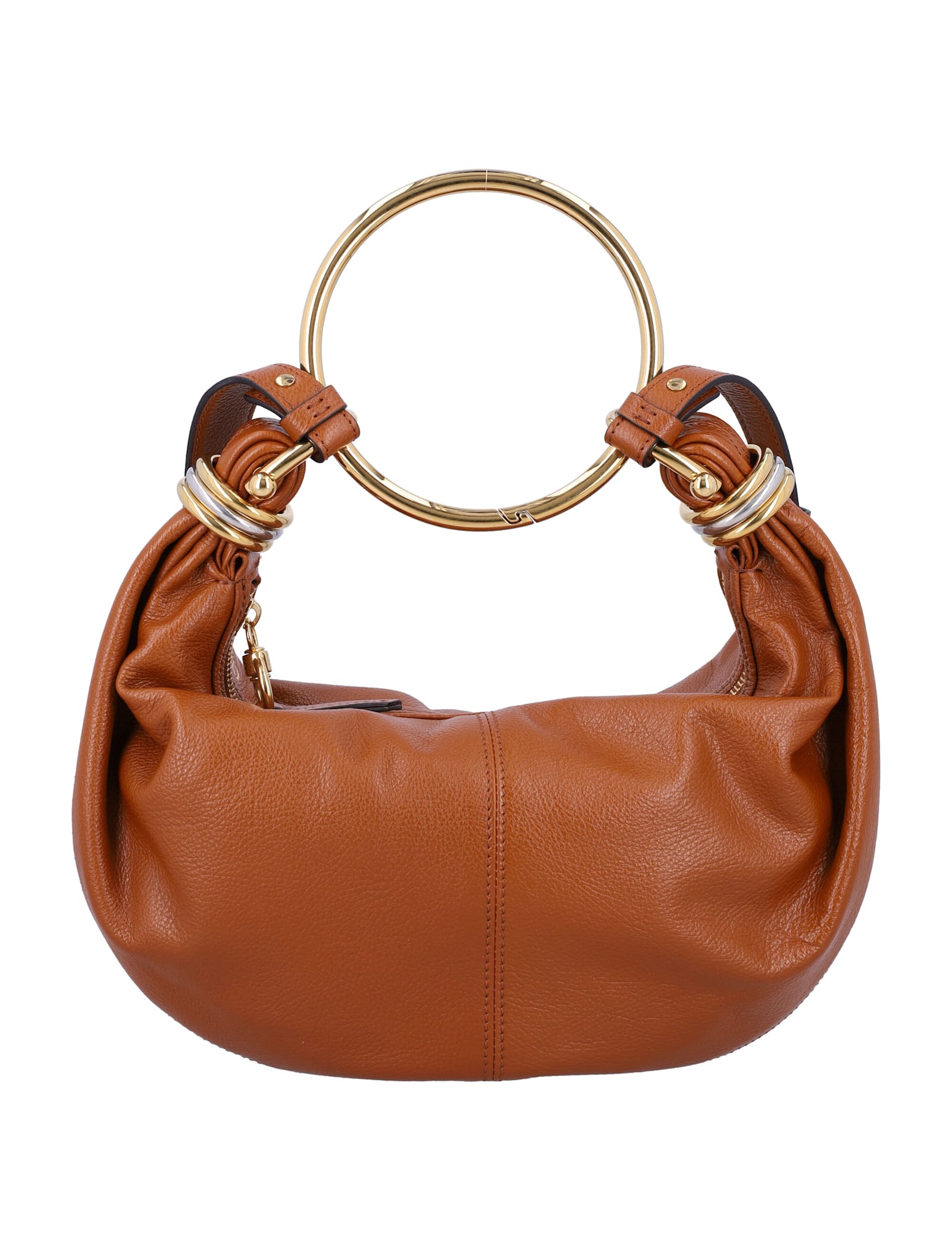 Shop Chloé Small Bracelet Hobo Bag In Clay Brown