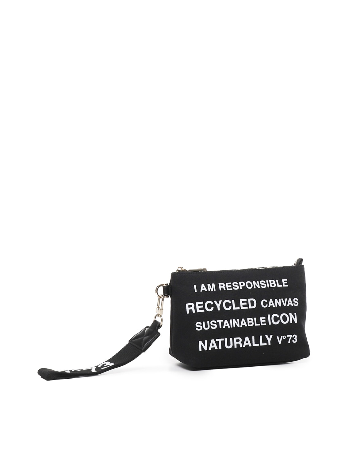 Shop V73 Pochette Responsibility In Cotton In Black