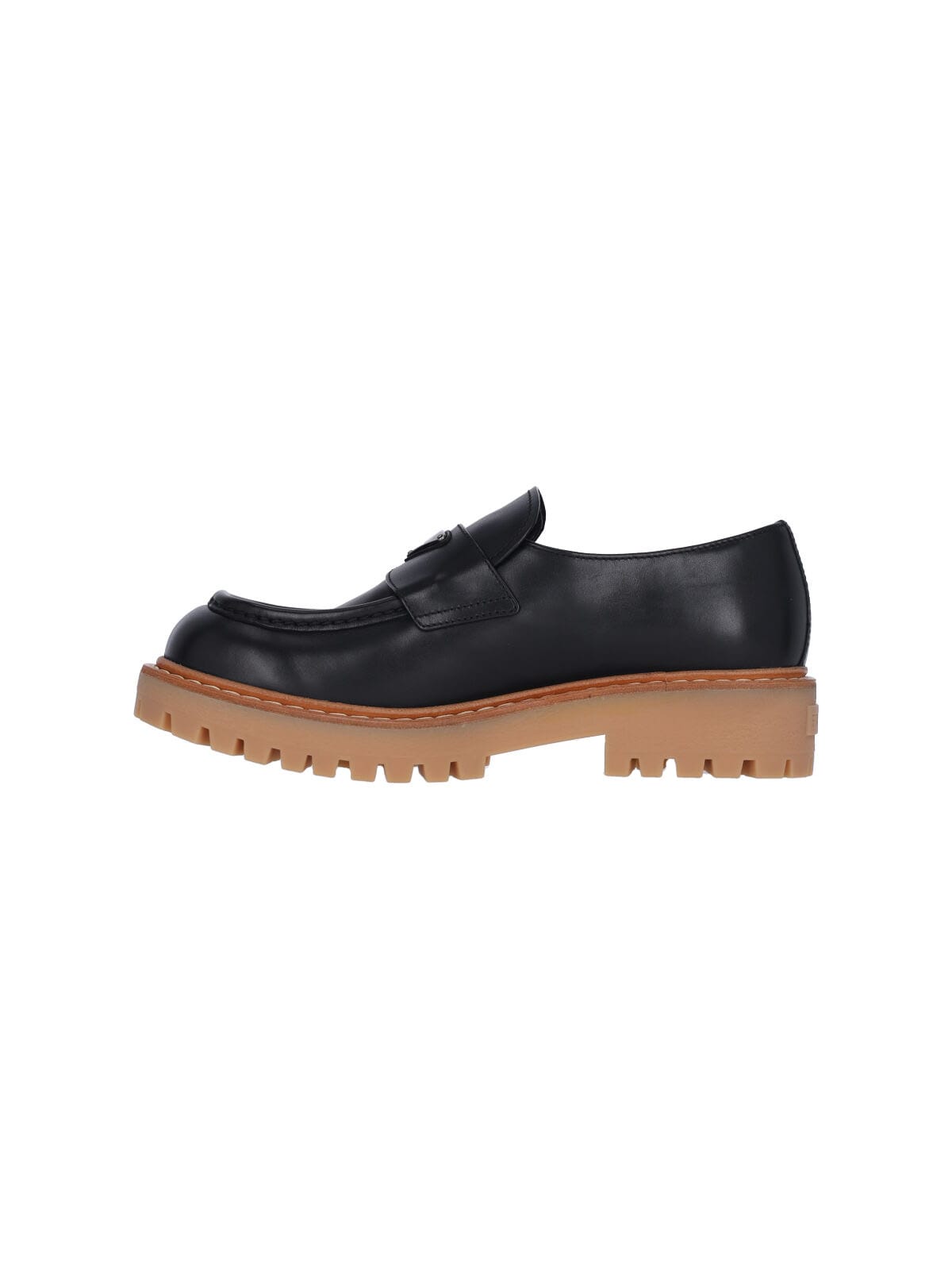 Prada Leather Loafers In Black