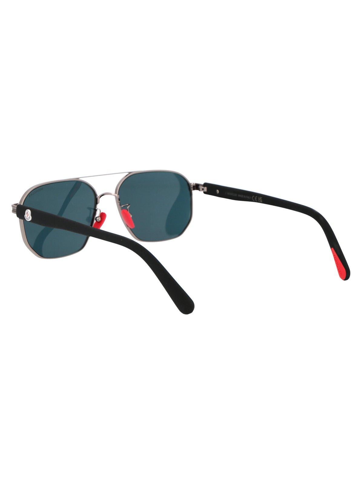 Shop Moncler Eyewear Flaperon Square Frame Sunglasses In 14v