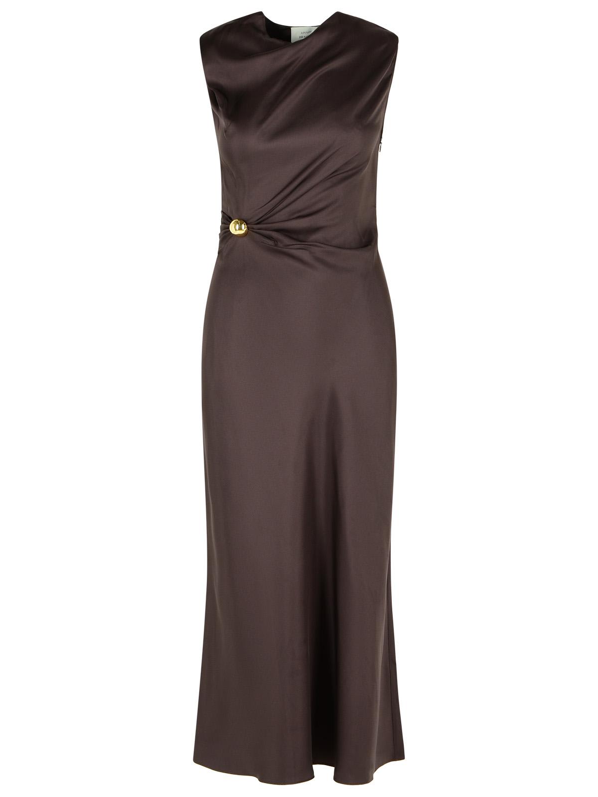 Loulou Studio Abito Roan In Seta Marrone Donna In Brown