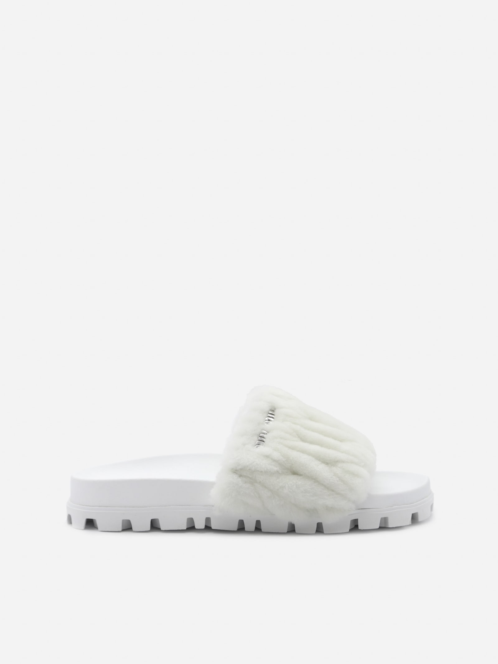 Miu Miu Leather Quilted Slides
