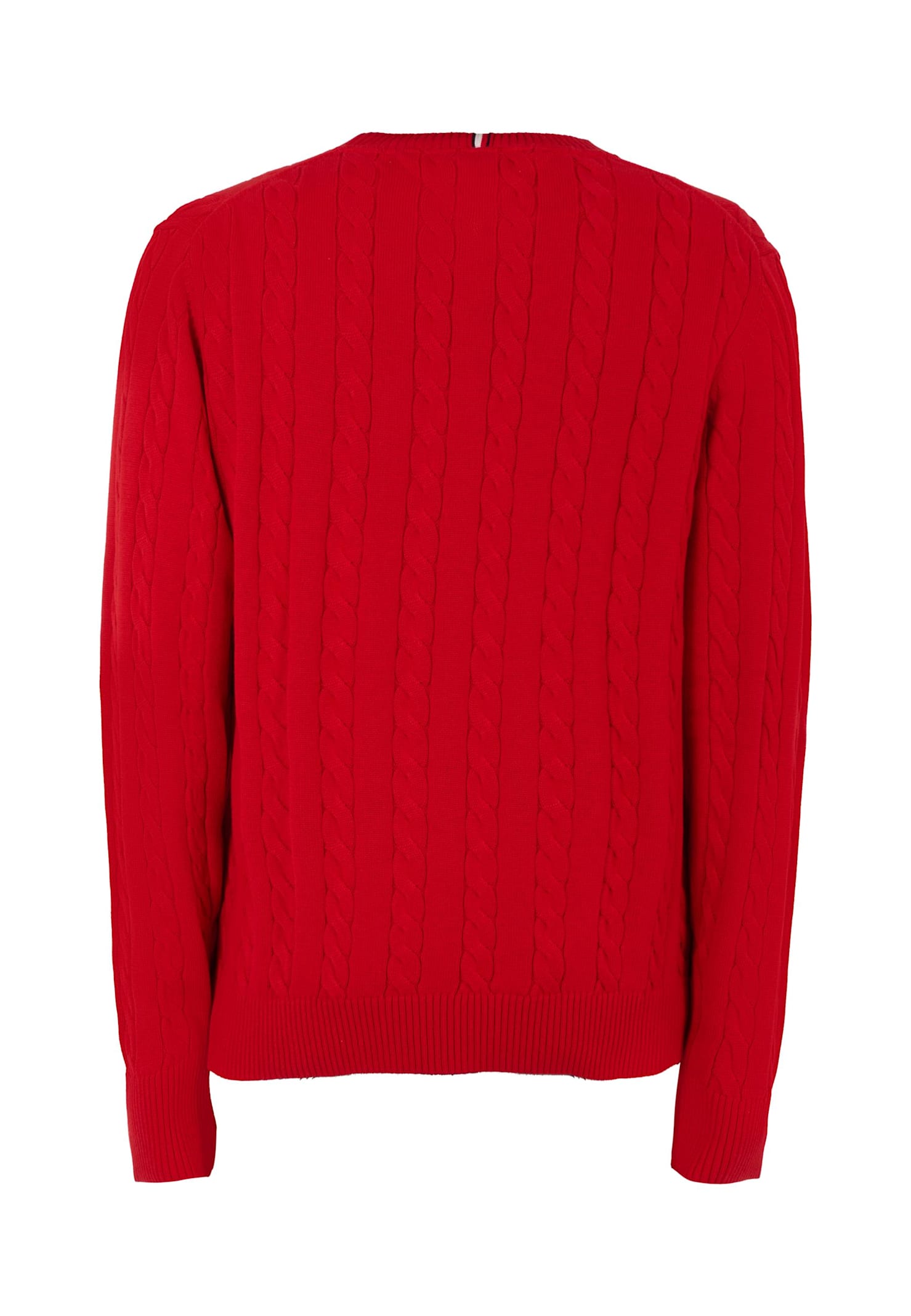 Tommy Hilfiger Red Sweater For Boy With Flag In Red