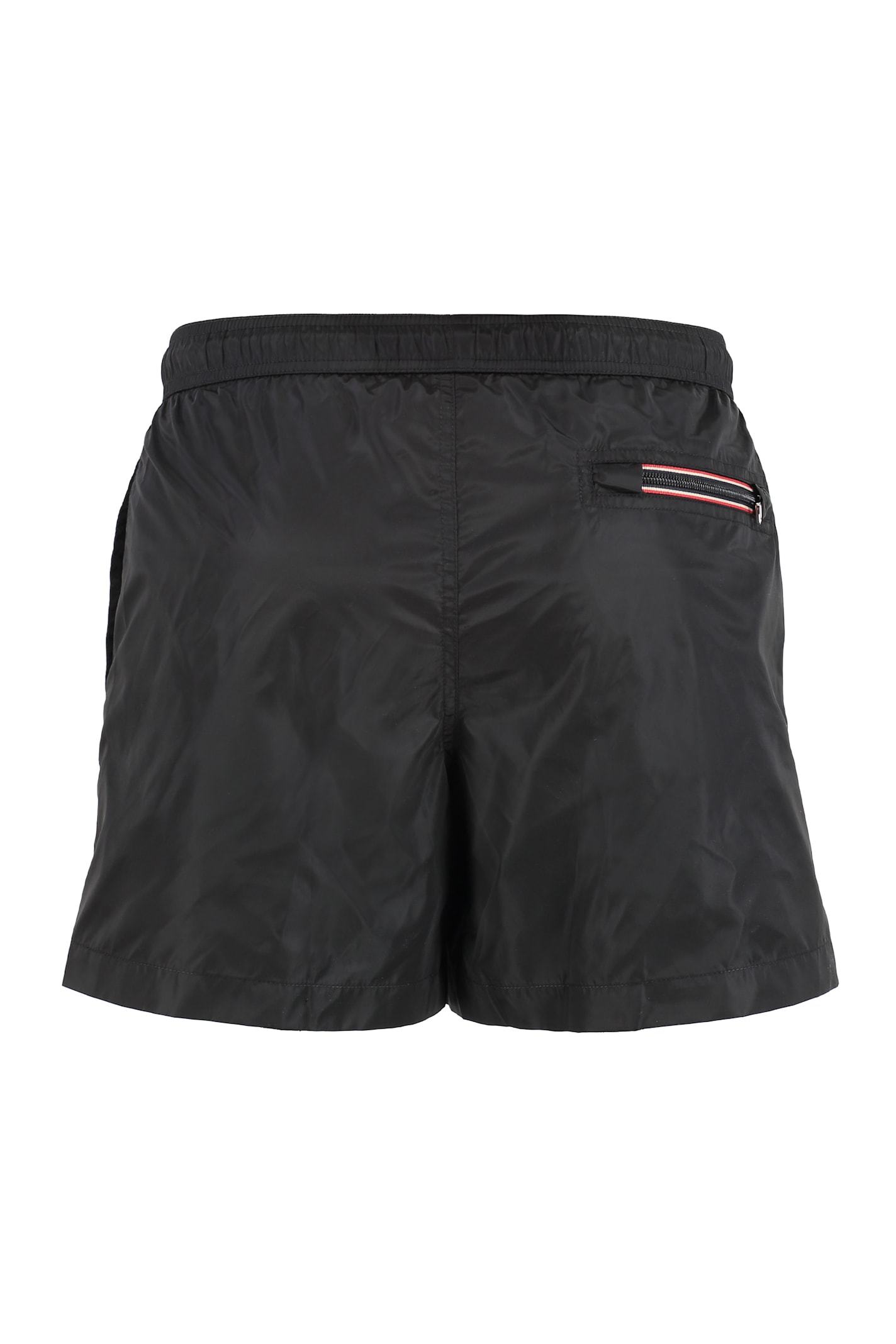 Moncler Mens Navy Logo-patch Relaxed-fit Swim Shorts Xl In Black