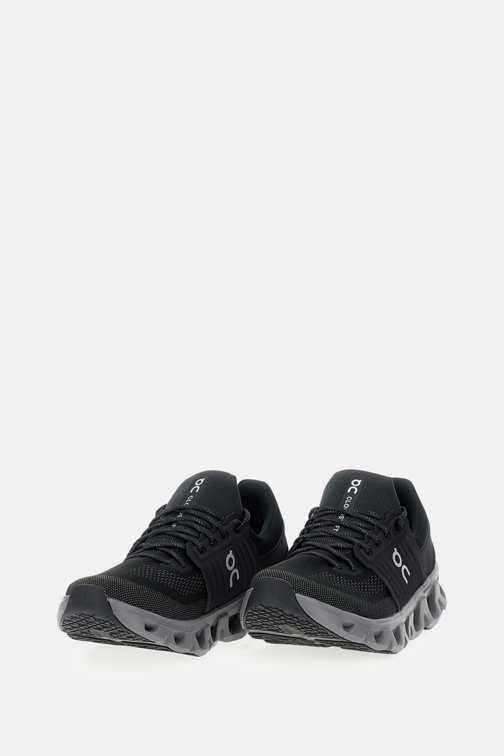 On Cloudswift 4 Rubber-trimmed Stretch-knit Running Sneakers In Black
