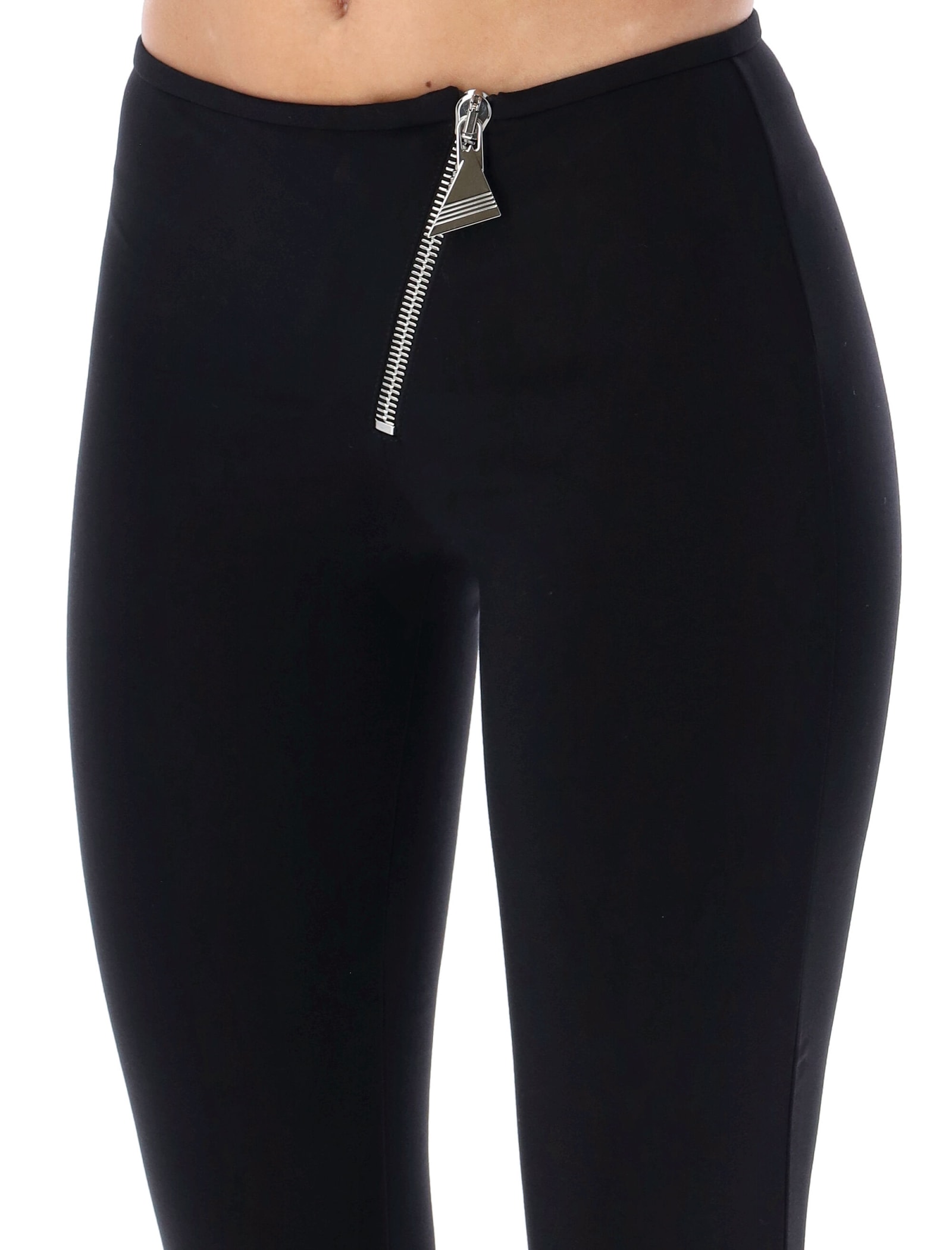 Shop Attico Zipped Pants In Black