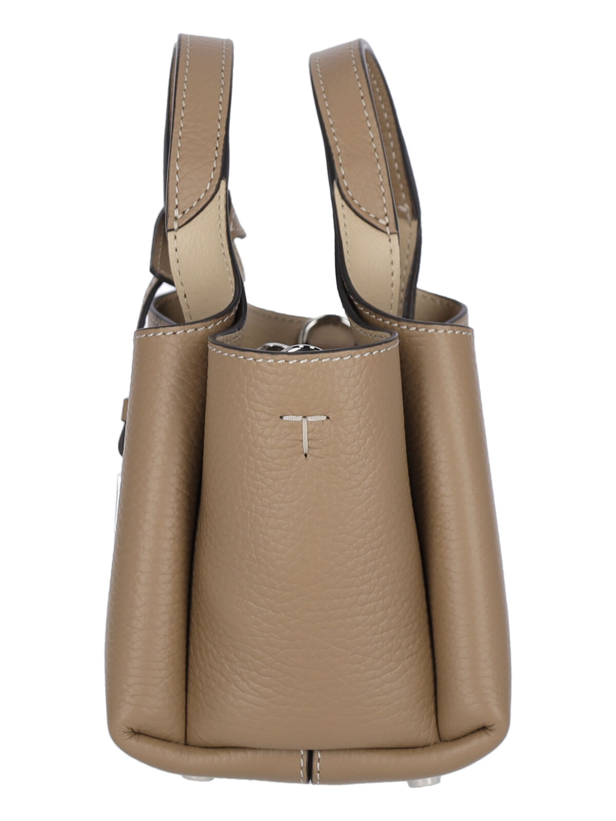 Tod's Micro Leather Bag In Taupe