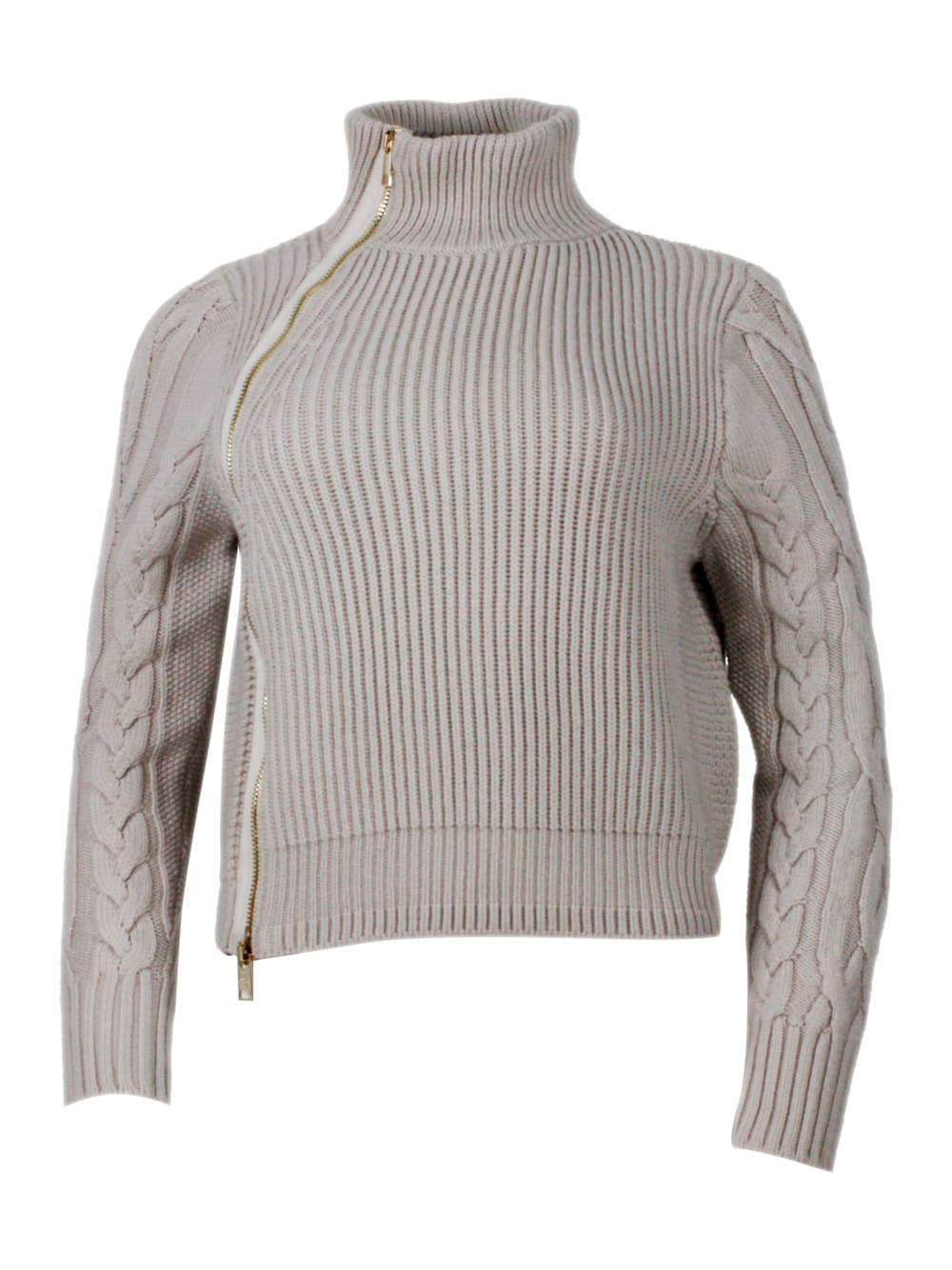 Shop Lorena Antoniazzi Sweater In Beige