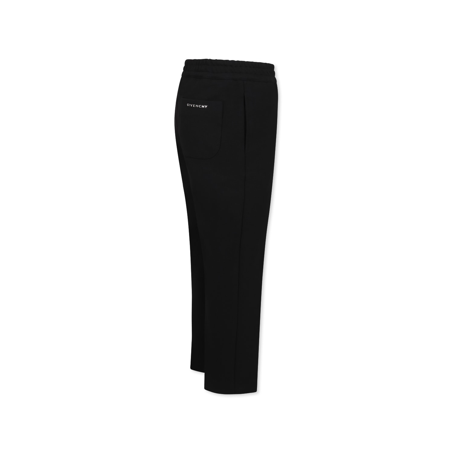 Givenchy Black Trousers For Boy With Logo In Black